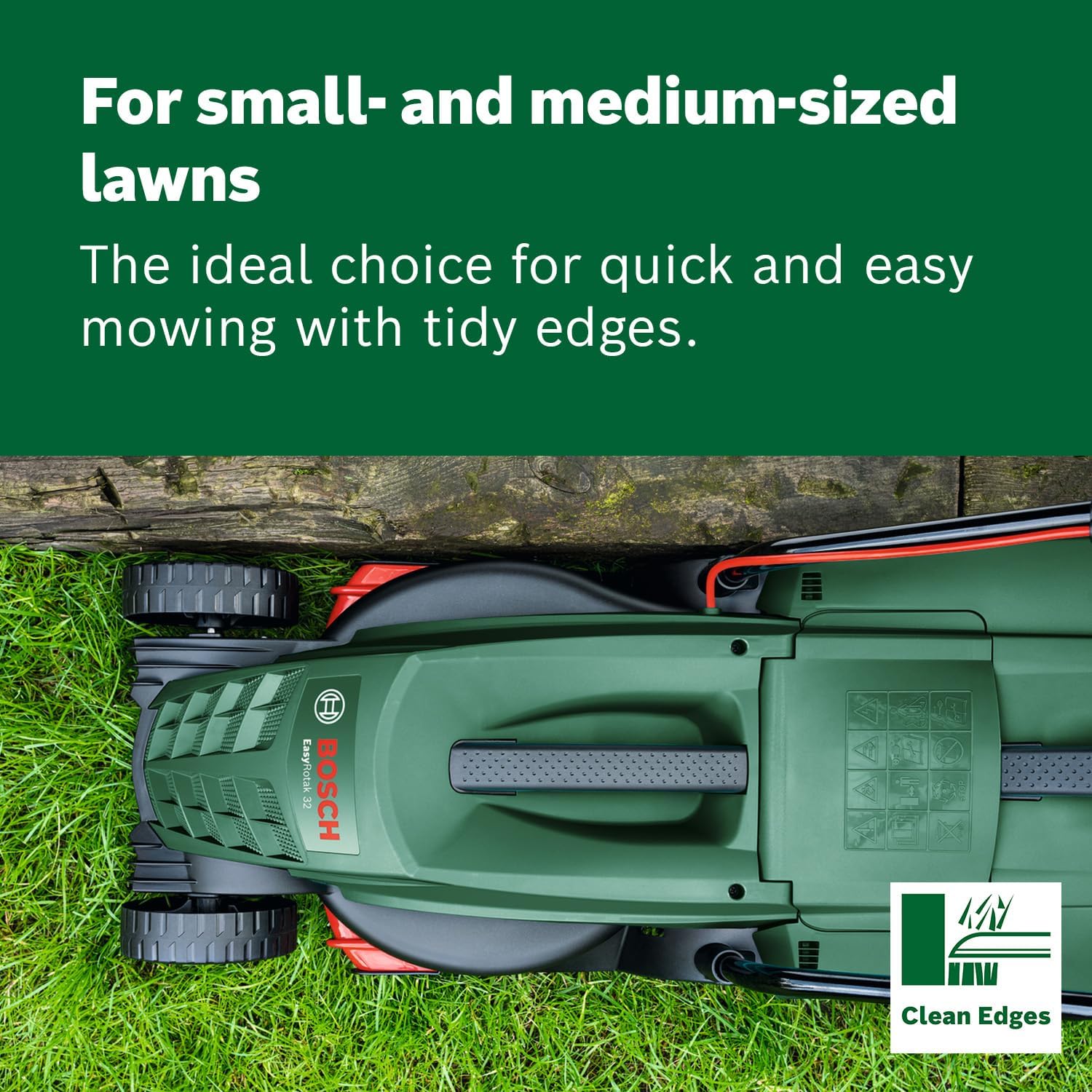 Thumbnail 2 de Bosch EasyRotak 32-220 corded lawnmower (1200 W, 32 cm cut, 31-litre grass box) with extra 32 cm blade