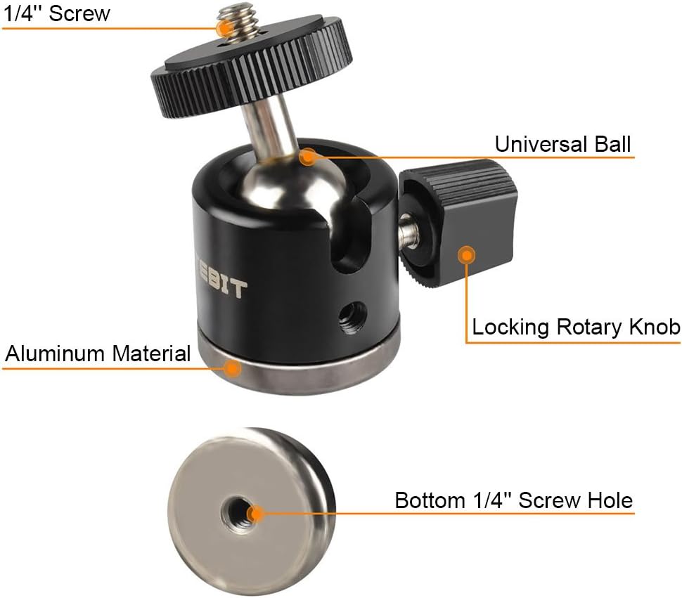 Thumbnail 3 de UTEBIT C Clamp Camera Mount with 360° Swivel Mini Ball Head