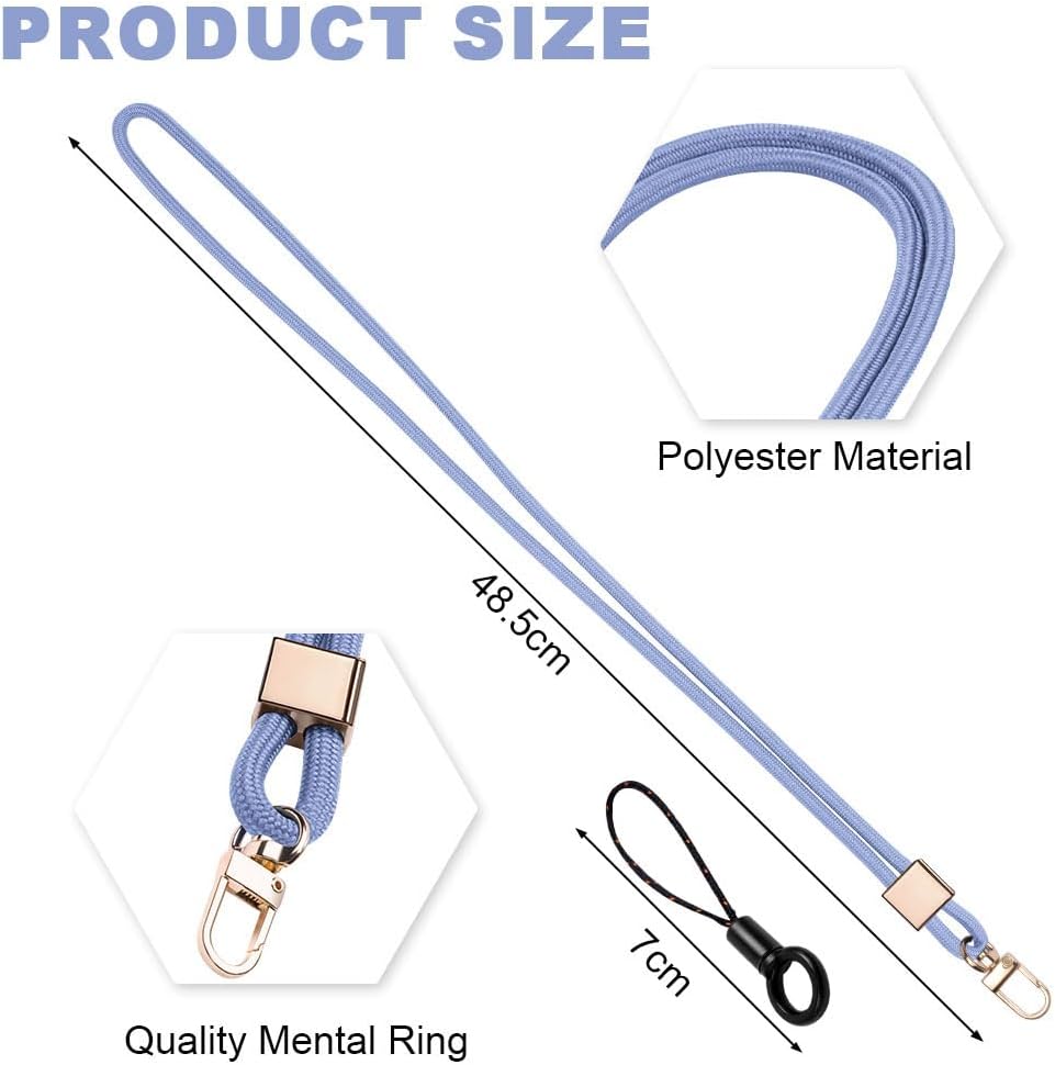 Detalle 2 de Vicloon Nylon Neck Lanyard with Metal Ring for Keys, ID and Mobile Phone