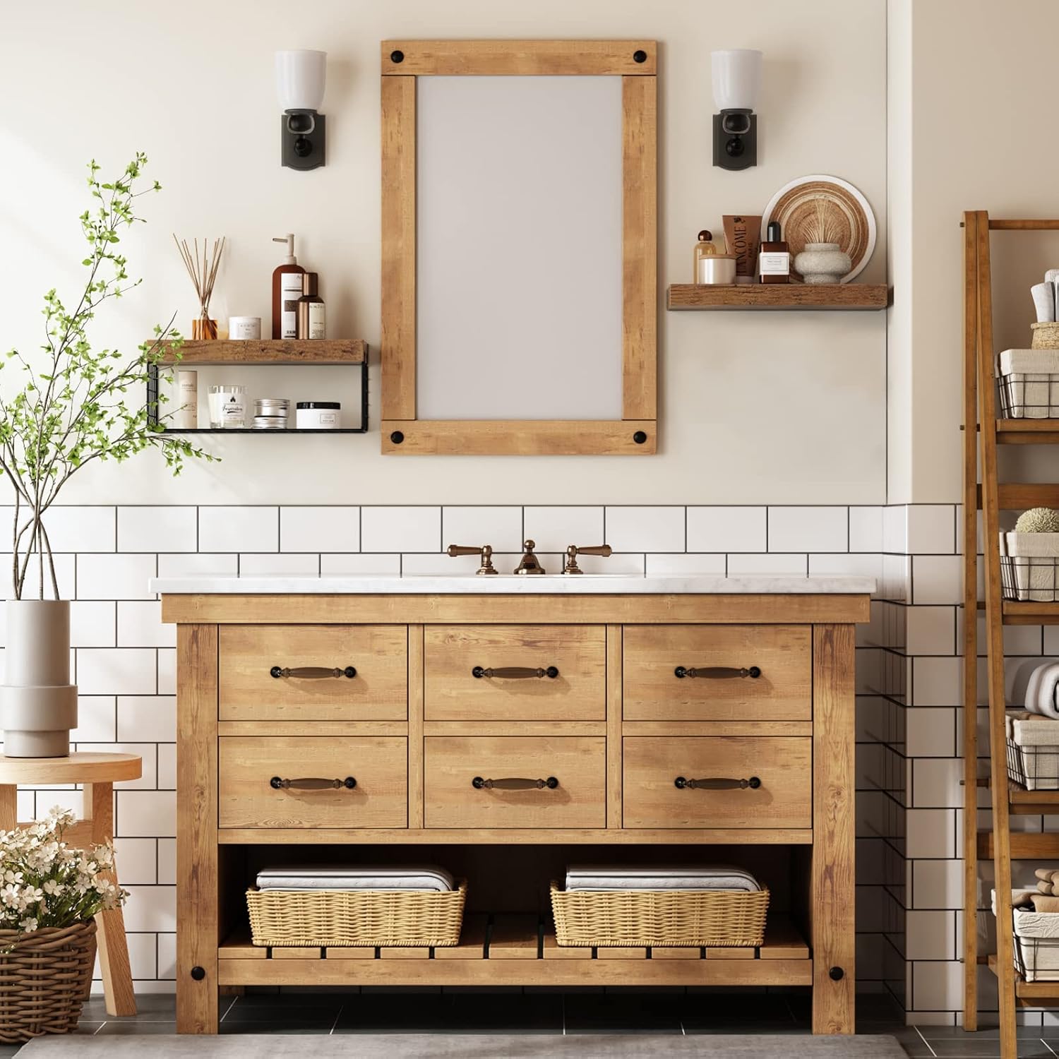 Detalle de QEEIG Bathroom Shelves, 15.7-Inch