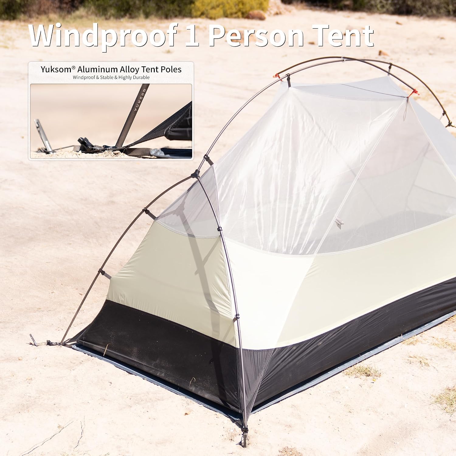 Detalle de Naturehike Mongar Pro/Base Ultraleichtes Zelt 1–3 Personen – Wind- und Regenschutz, kompakt fürs Trekking