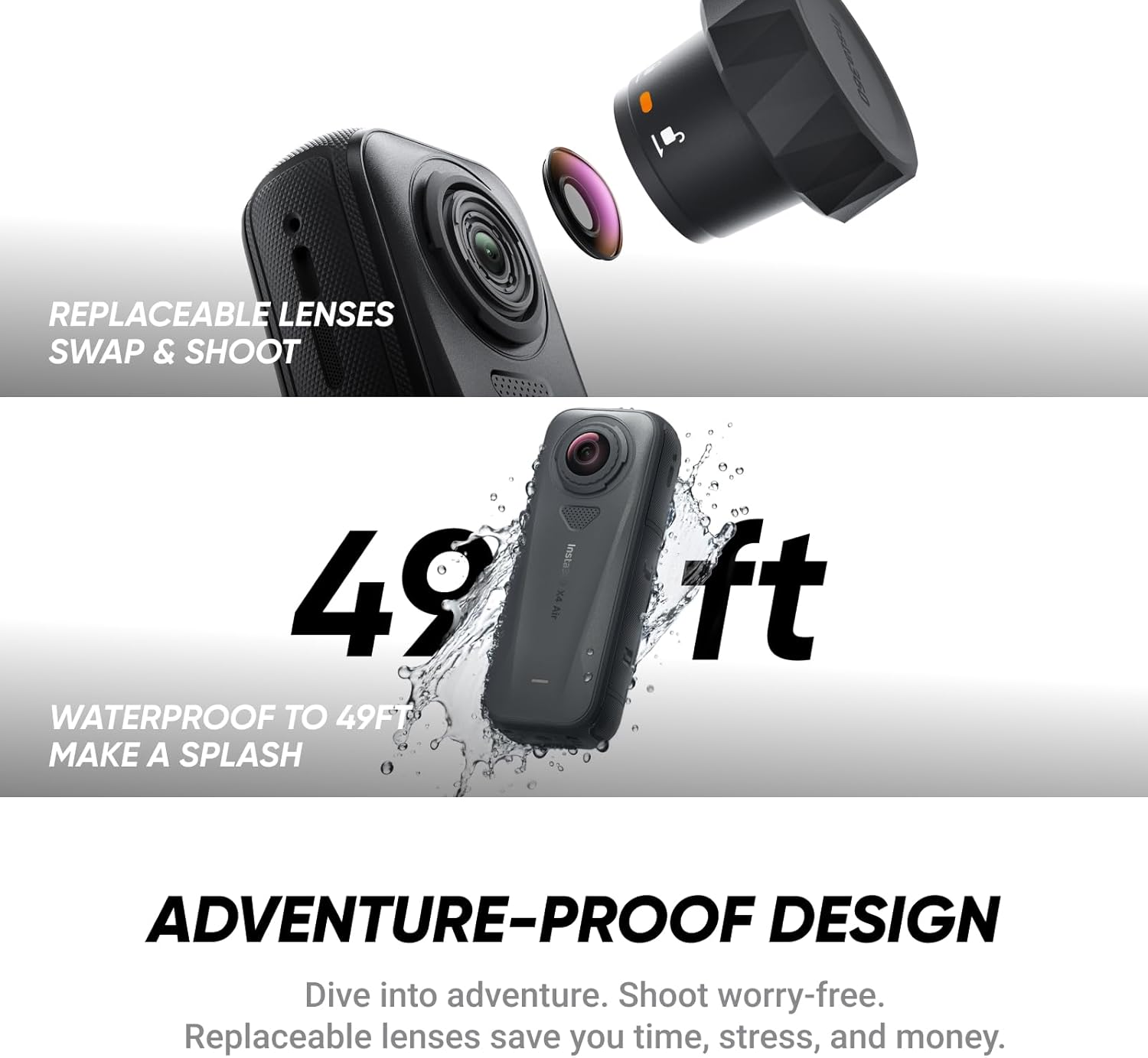 Thumbnail 6 de Insta360 X4 Air Starter Bundle (165g) 8K 360 Camera with Invisible Selfie Stick