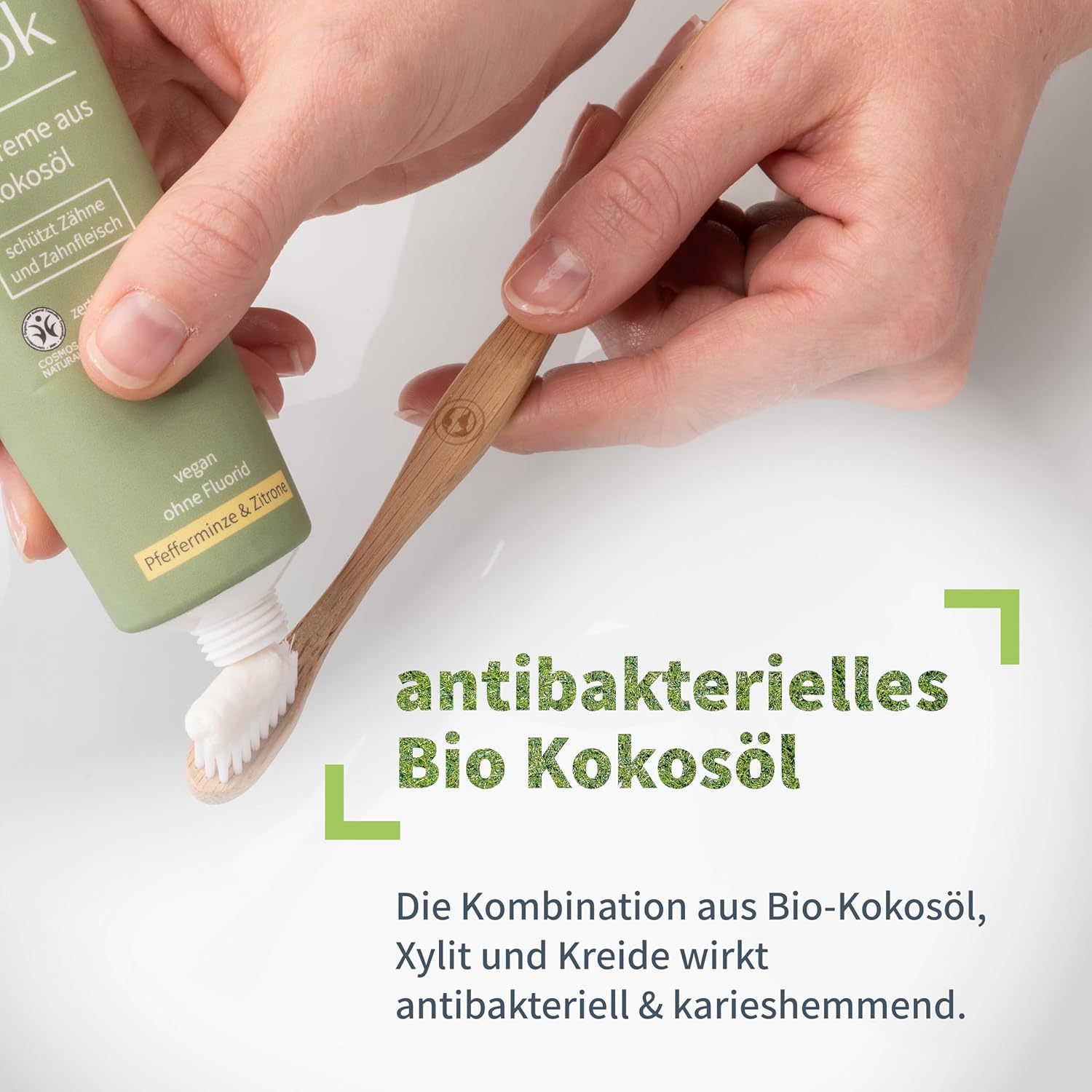 Detalle 2 de Niyok Zahncreme Bio Kokosöl Blutorange & Basilikum – 75 ml