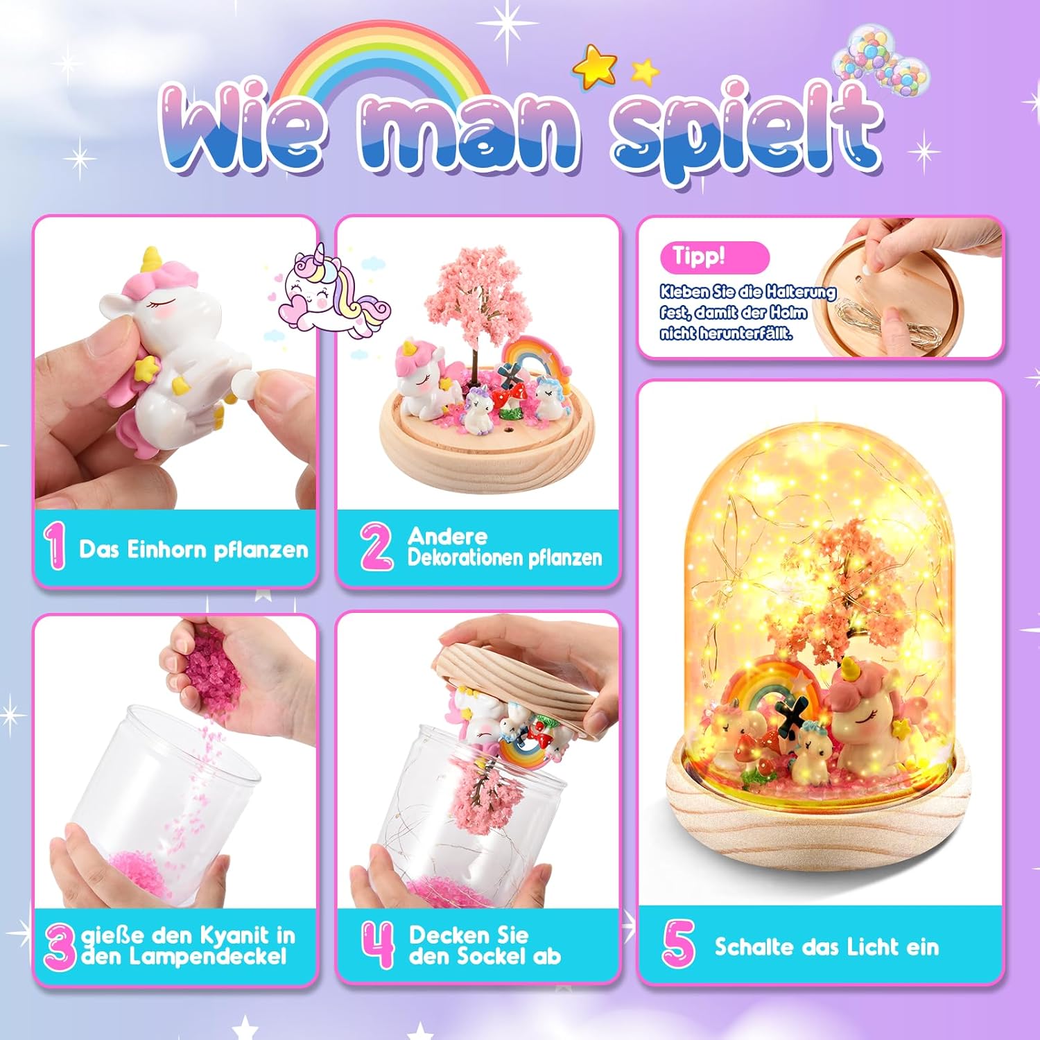 Thumbnail 2 de Dislocati DIY Nachtlicht Bastelset für Kinder – personalisierbares Einhorn-Nachtlicht ab 3 bis 12 Jahren