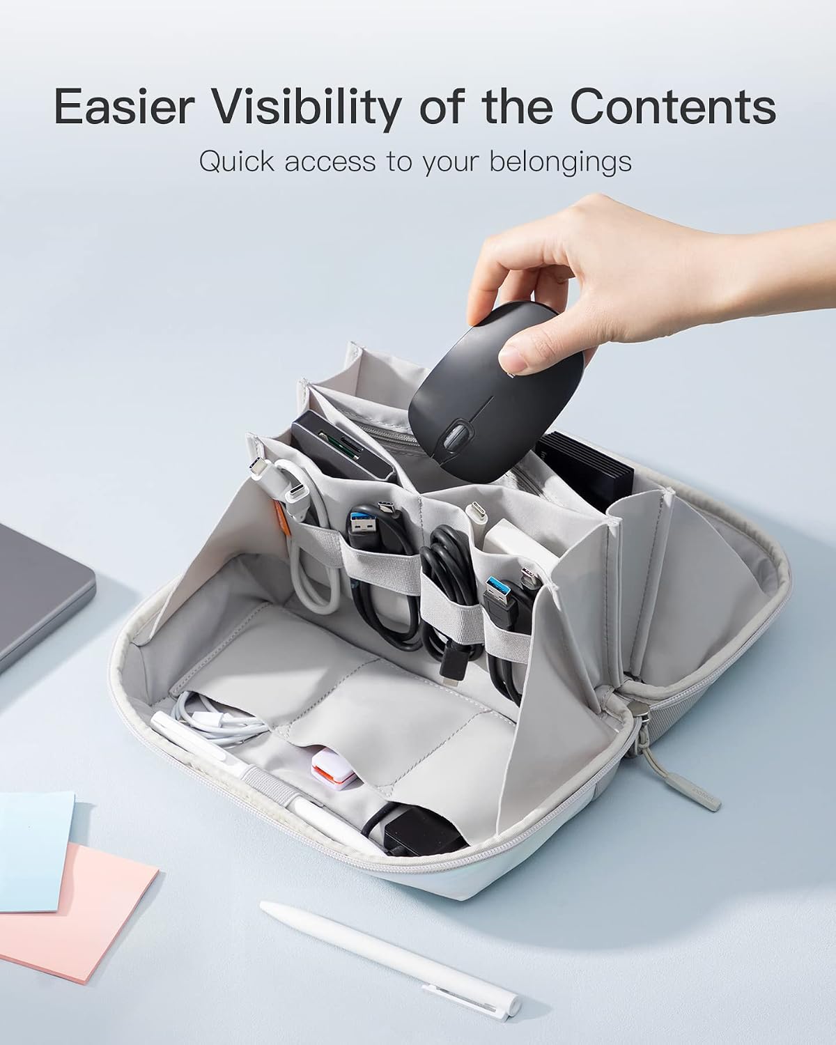 Detalle 2 de Inateck Electronics Organizer Travel Case 26cm