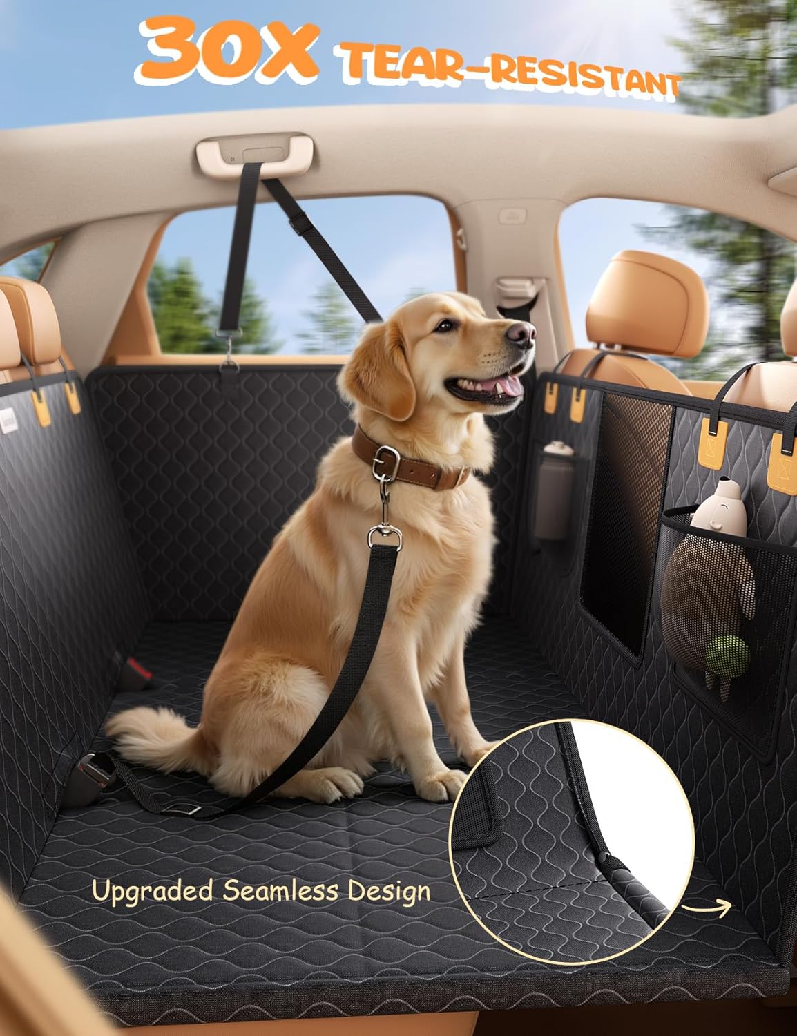 Detalle de Lamicall dog car hammock 195kg XL