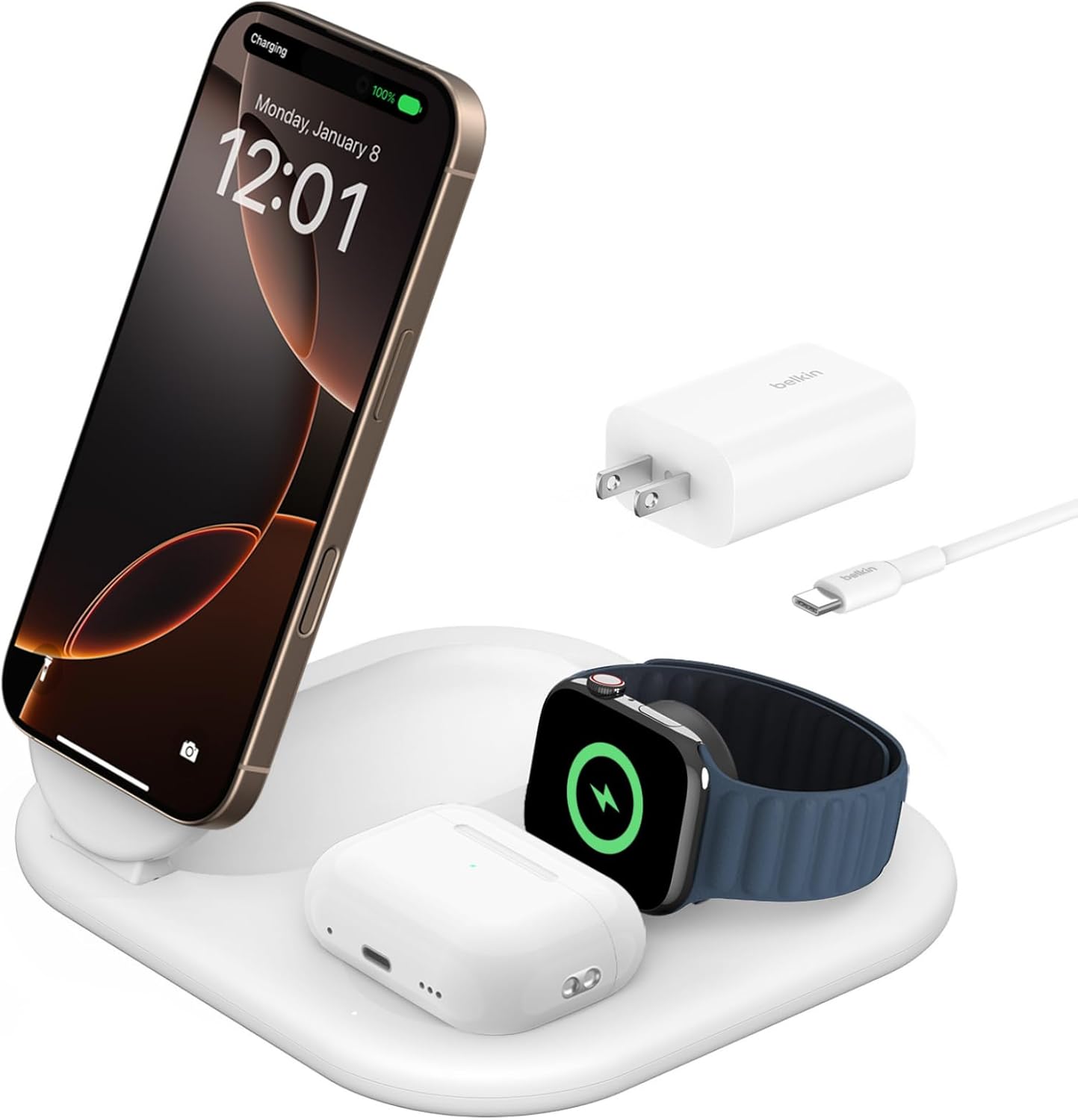 Detalle de Belkin 3-in-1 MagSafe Charger