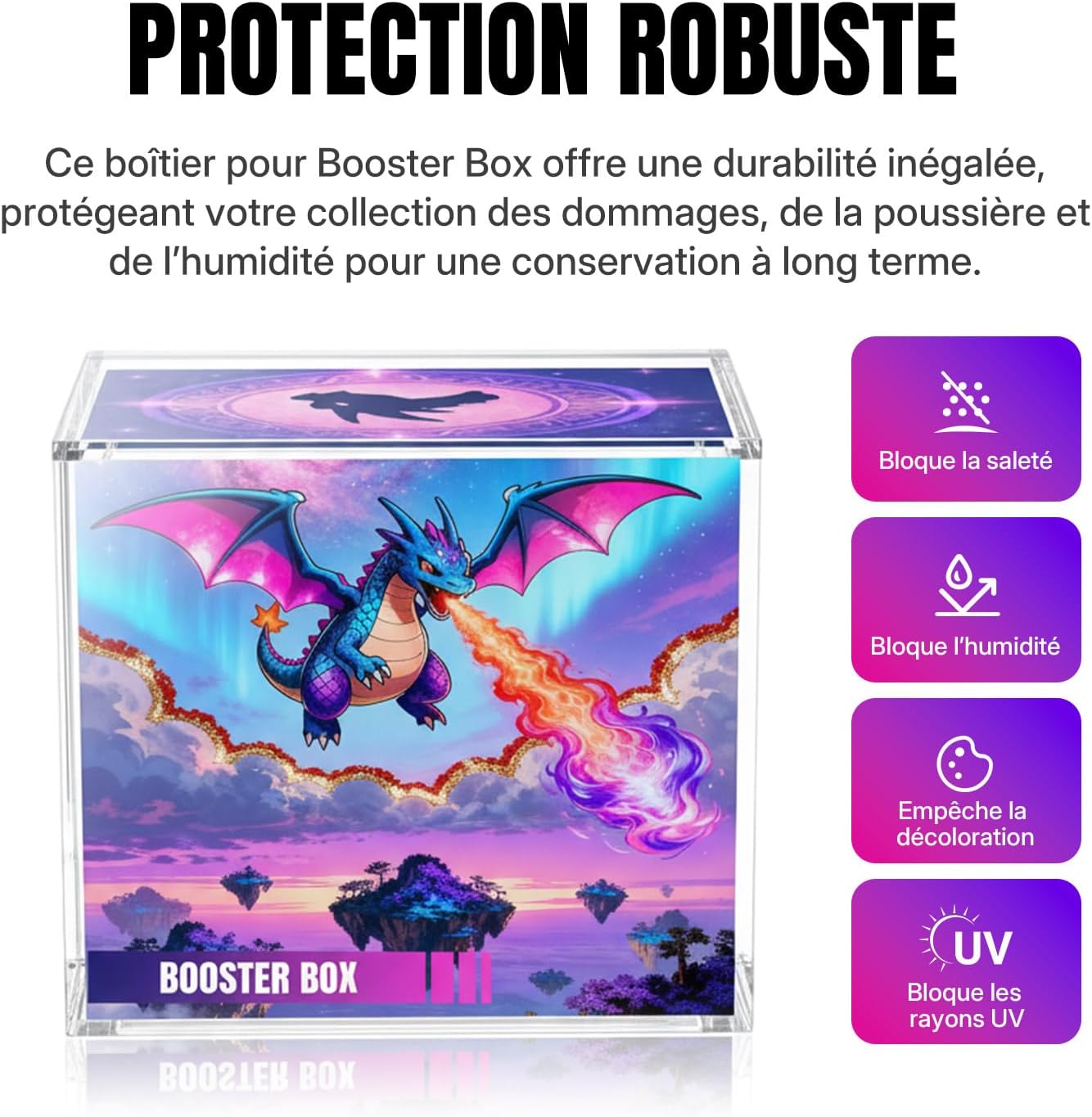 Detalle 2 de Wigearss Boîte Magnétique pour Booster Box 13,8×12,5×7,7 cm