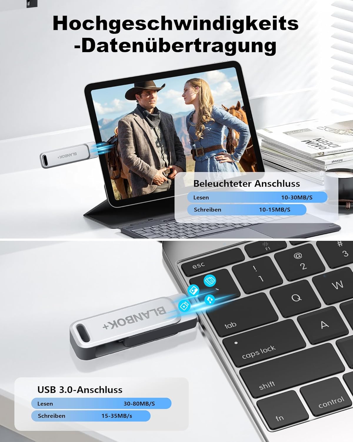 Thumbnail 2 de BLANBOK+ iPhone MFi-USB Stick 128 GB