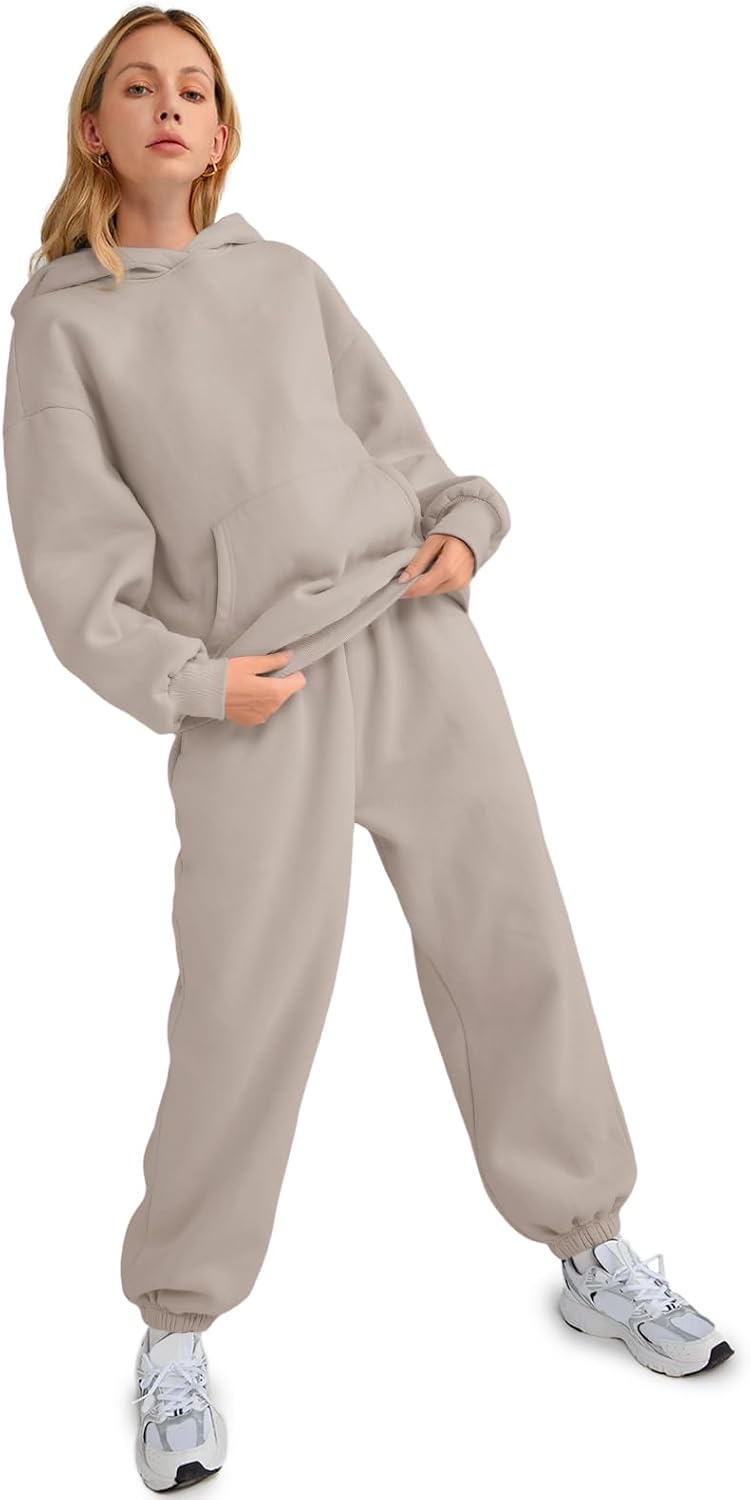 Thumbnail 4 de AUTOMET Women’s Oversized 2-Piece Lounge Hoodie & Sweatpants Set (Plus Size)