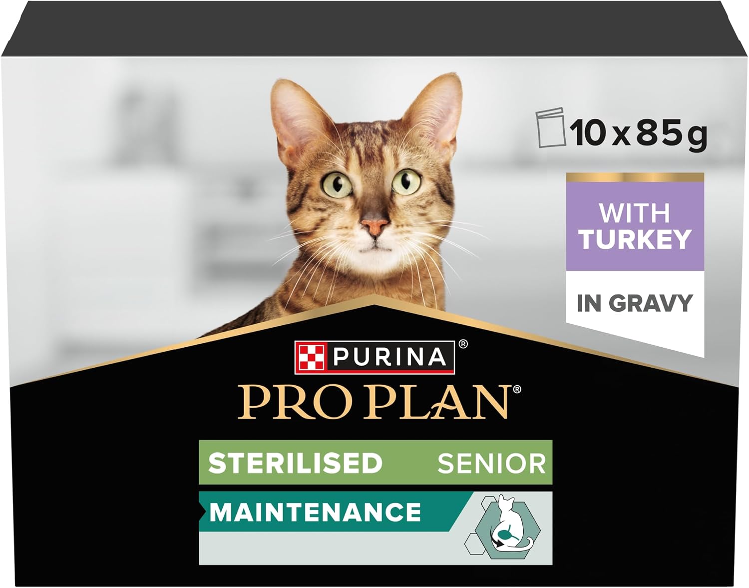 Detalle 2 de Purina Pro Plan Senior Steriliserad 7+ våtfoder med kalkon, 10 × 85 g