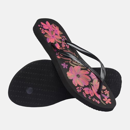 Thumbnail 1 de Havaianas Slim Organic Donna - Infradito Black/Grey/Gold, 39 EU