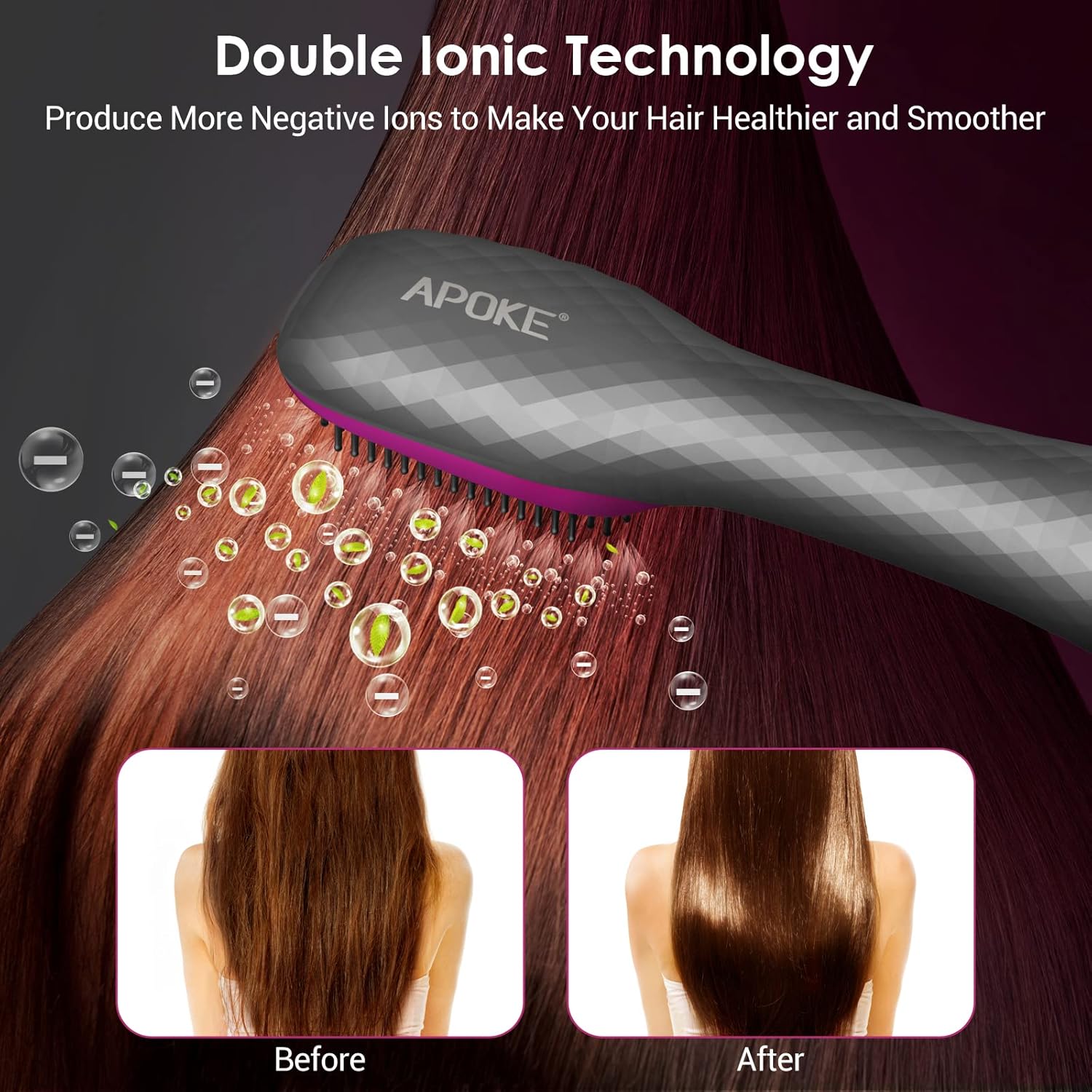 Thumbnail 4 de APOKE 3 in 1 Hair Dryer Brush Professional 1200W – One‑Step Styler for Fast Drying and Smoothing