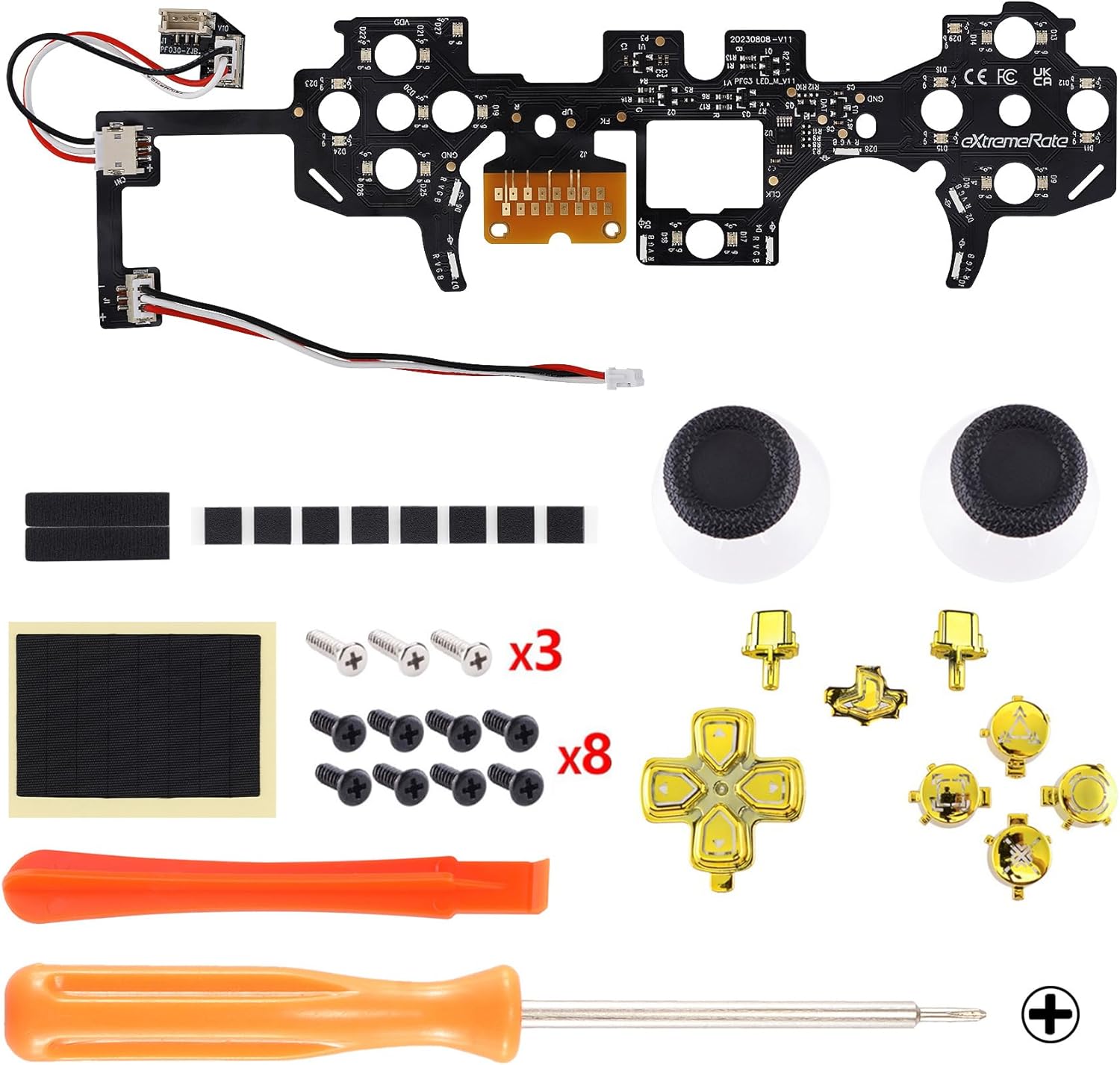 Thumbnail 2 de eXtremeRate 7 Colour 9 Modes LED Dpad Kit for PS5 BDM-030/040/050