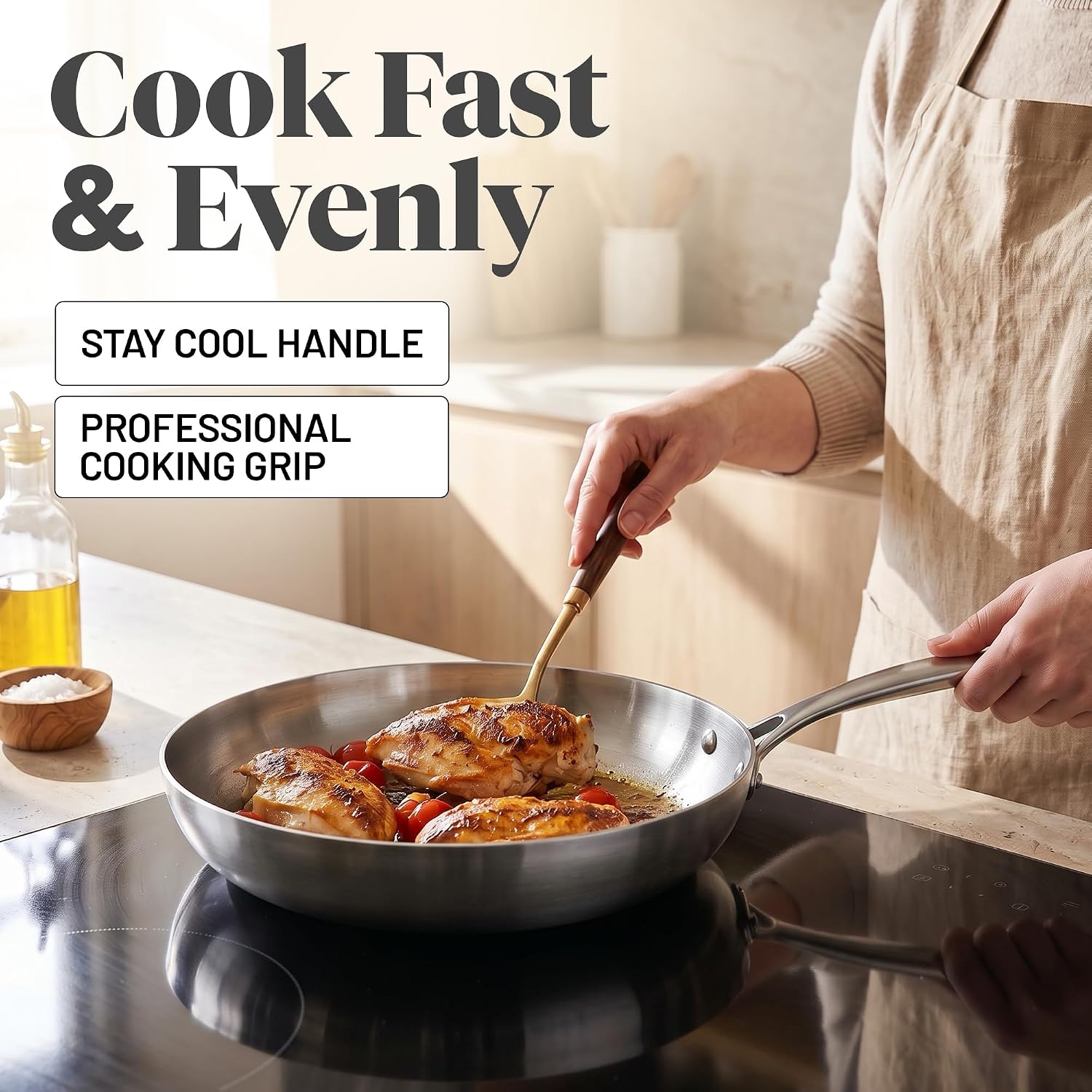 Thumbnail 5 de GOTHAM STEEL 6946 Tri-Ply Stainless Steel Cookware Set, 10-Piece