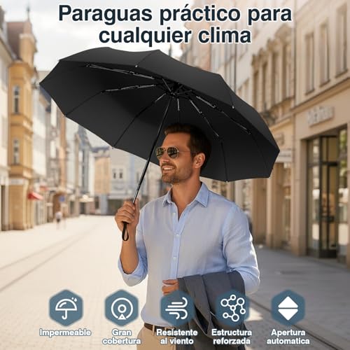 Detalle 2 de ZOMAKE Paraguas plegable antiviento UV 32 cm