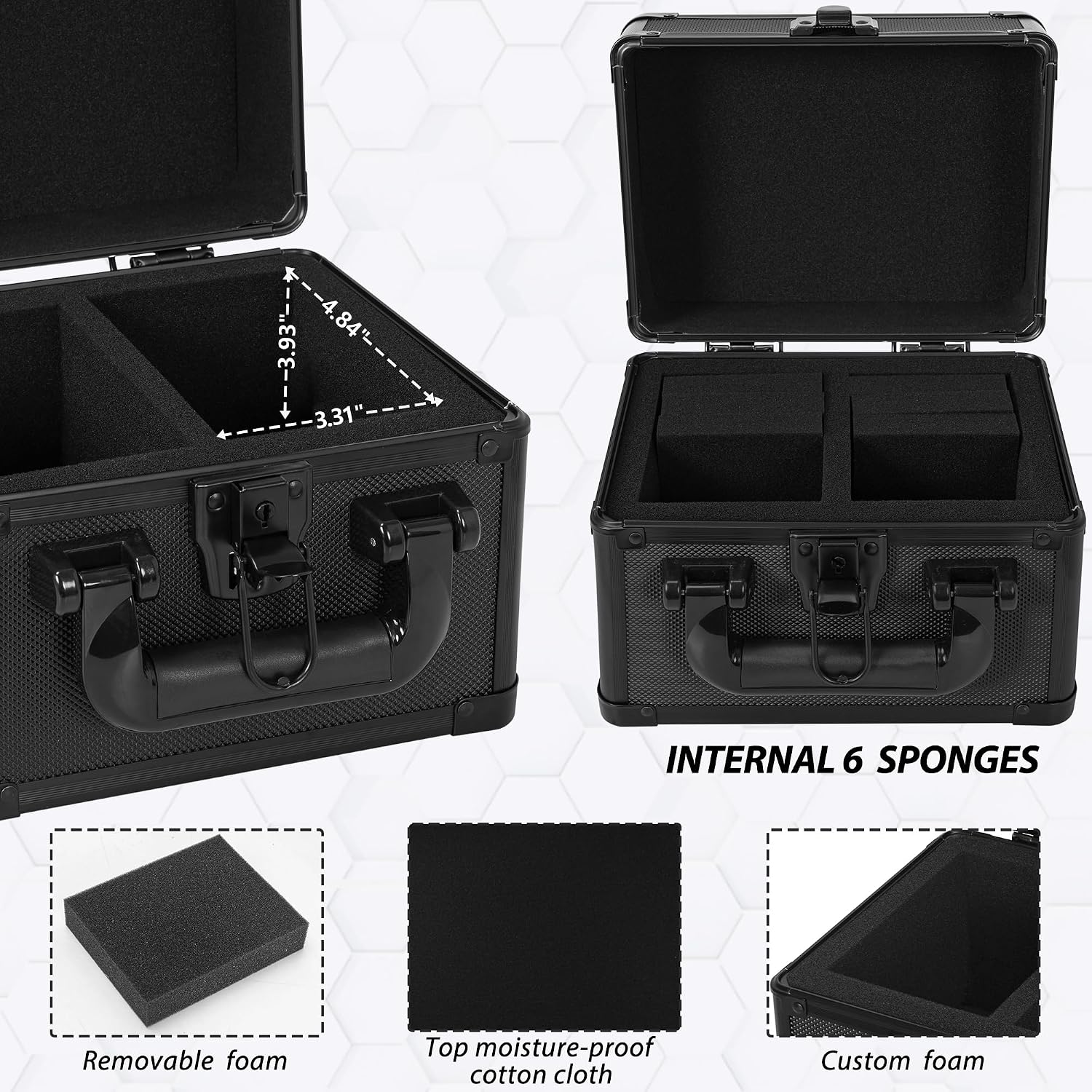 Detalle 2 de OUUTMEE Graded Card Case - Aluminum Alloy Storage Box for 40 Card Slabs