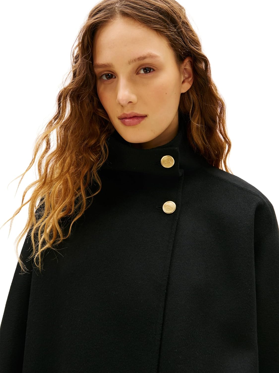 Detalle 2 de Tommy Hilfiger Df Wool Gb Funnel Nk Coat Ww0ww47758 : manteau femme en laine, esprit durable