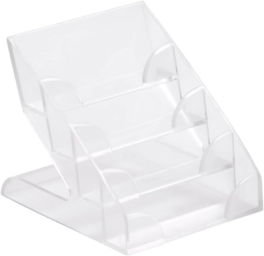 Detalle de Durable Visitenkartenaufsteller 4 Stufen – 240 Karten, transparent, Hartplastik, 94 mm