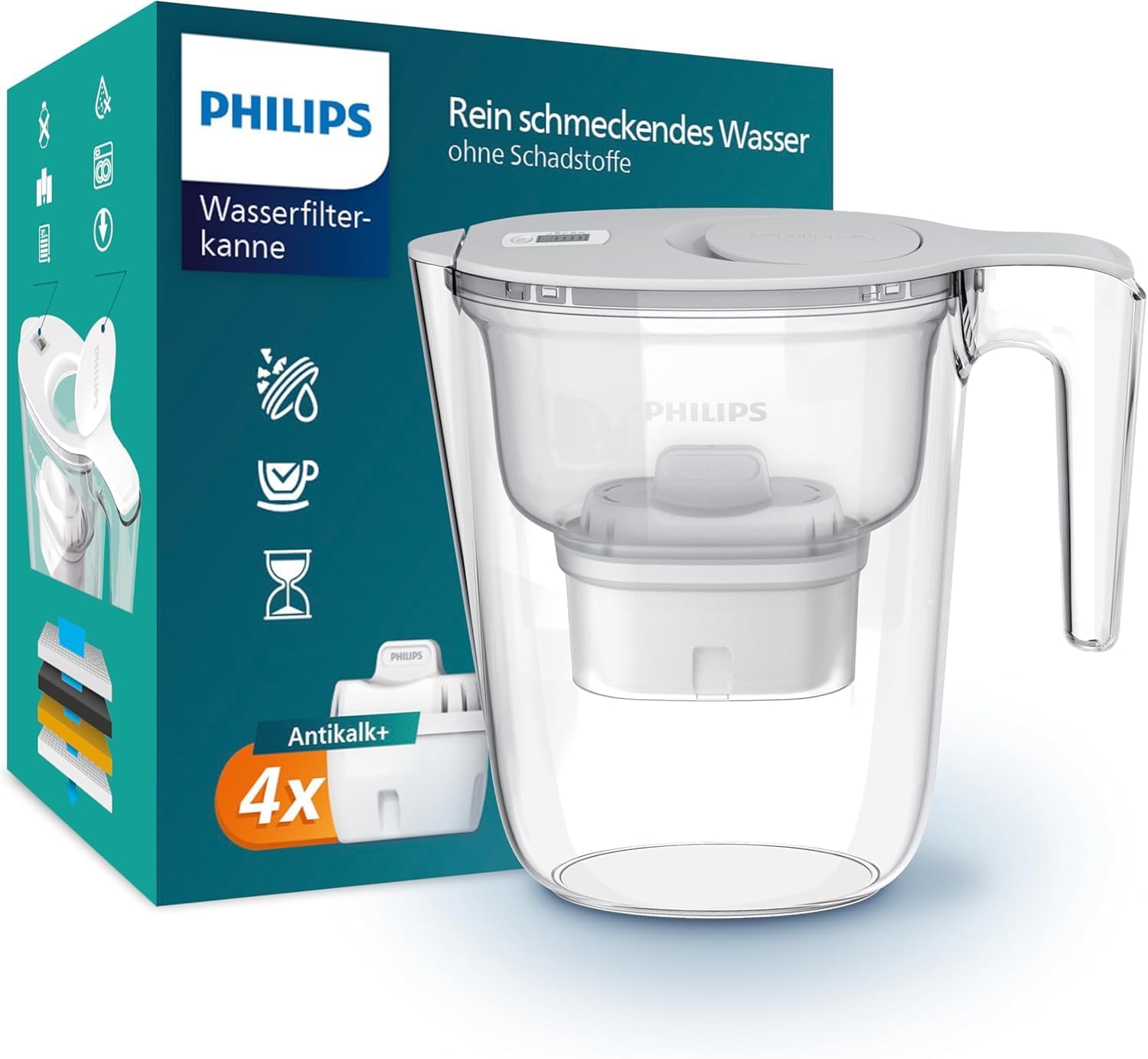 Thumbnail 6 de Philips Water Wasserfilterkanne +6 Geschmack+ Ersatzfilterkartuschen – 2,6 L