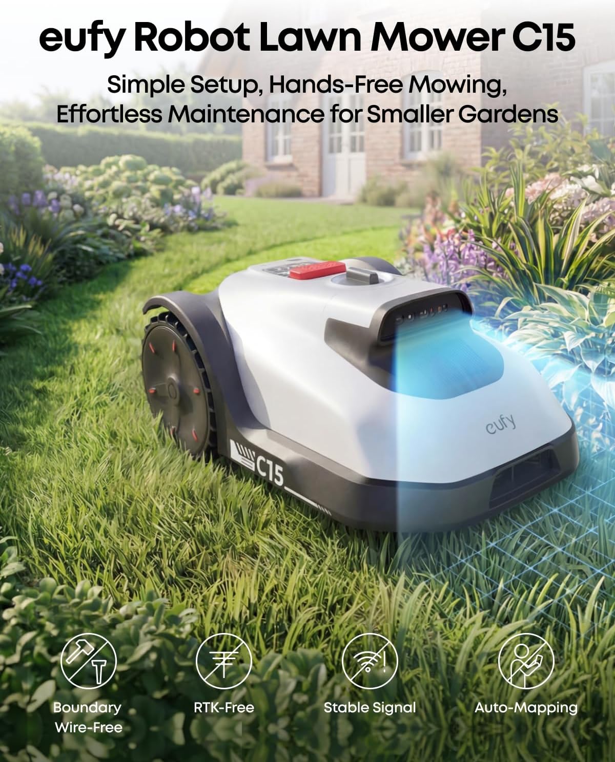 Thumbnail 1 de eufy New Robot LawnMower C15 without Boundary Cable