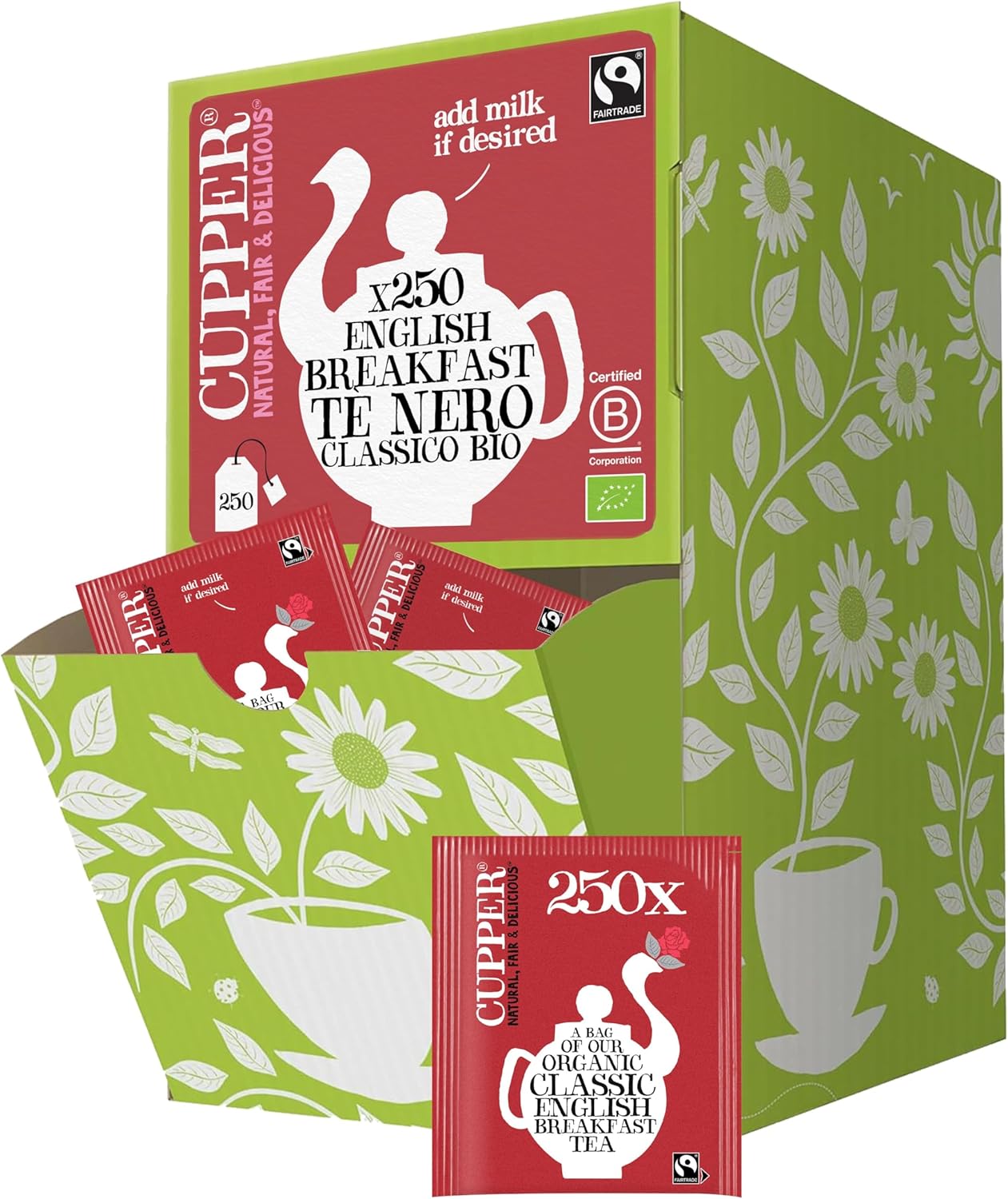 Thumbnail 6 de CUPPER Tè Verde Bio – 250 Bustine Biologico e Fairtrade, Filtri Biodegradabili