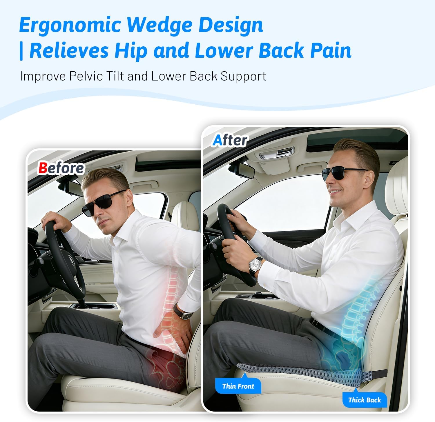 Thumbnail 4 de Soft Dense Memory Foam Car Seat Cushion