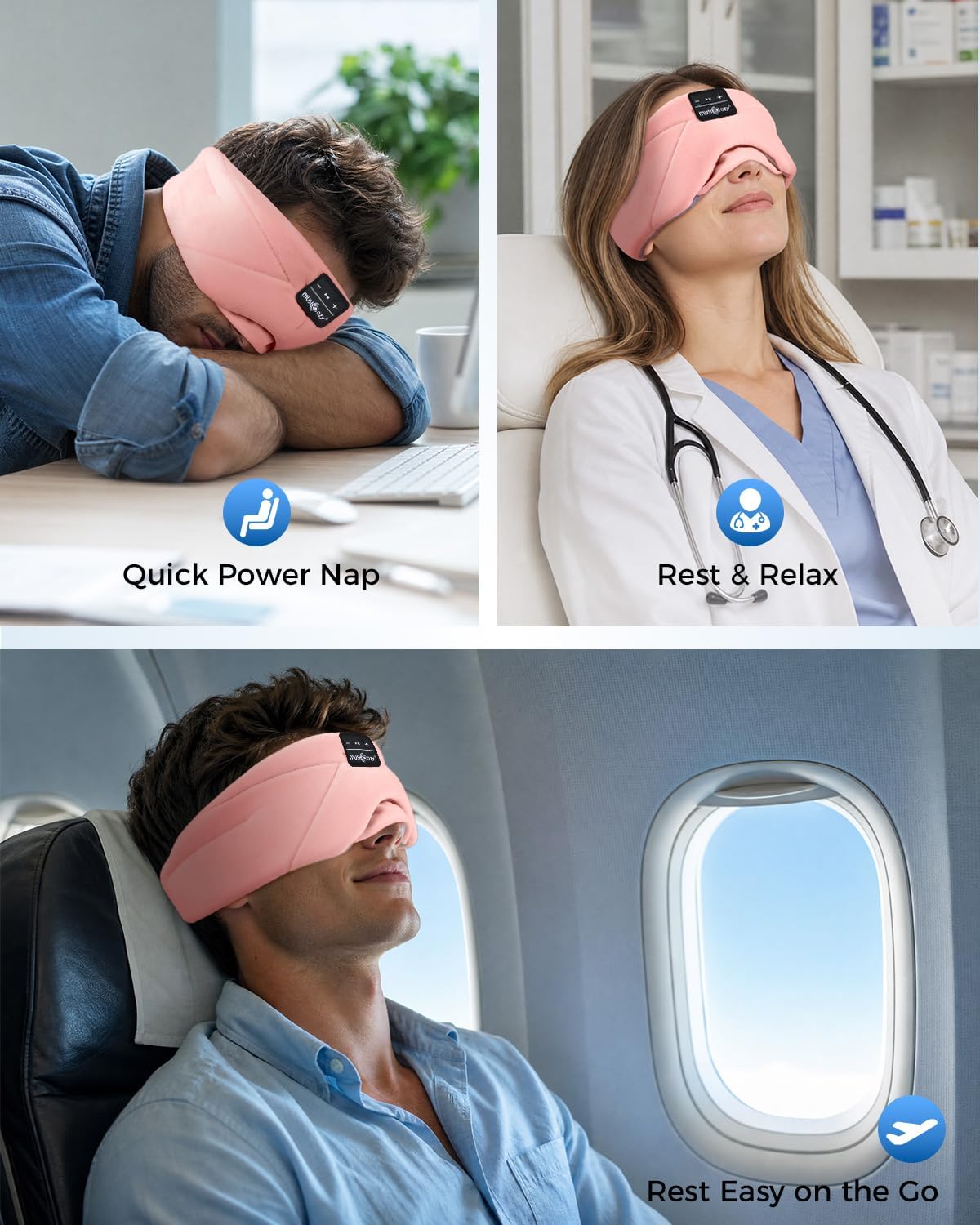 Thumbnail 6 de MUSICOZY Sleep Mask Headphones: 100% Blackout Bluetooth Eye Mask with Ultra-Thin Speakers