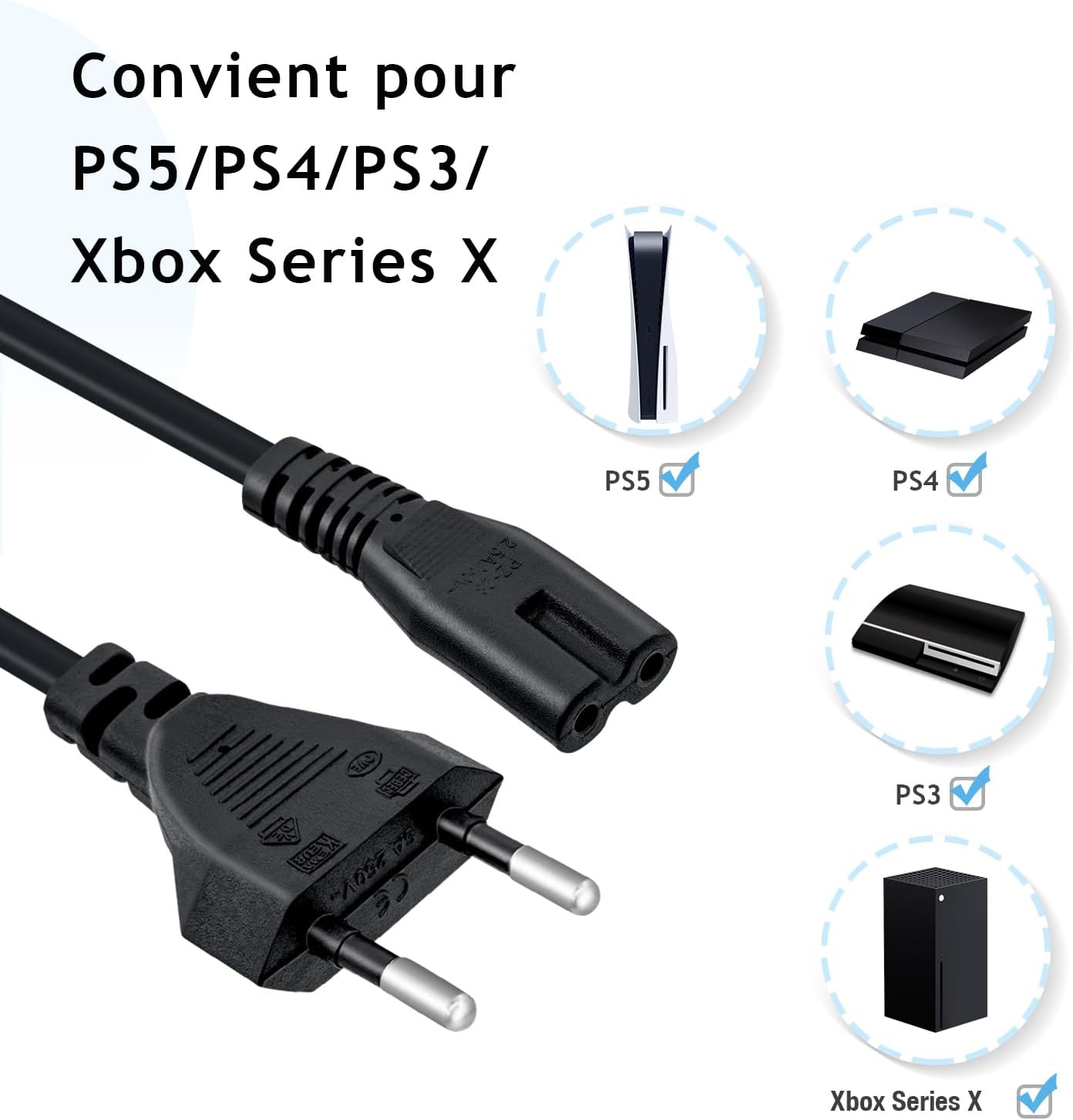 Thumbnail 2 de Mcbazel Câble d'alimentation 3 m 🔌