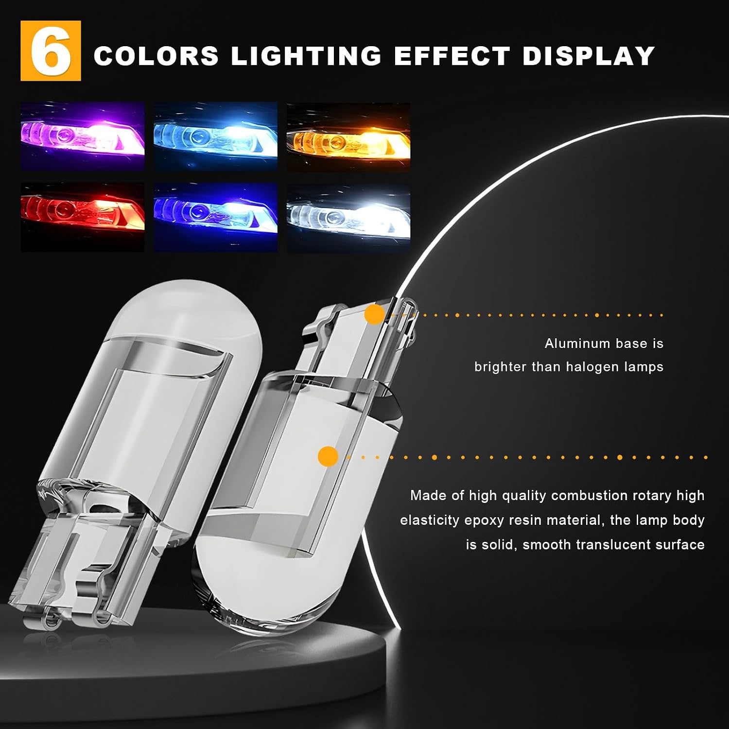 Detalle 2 de LSKASELUE car LED bulbs T10