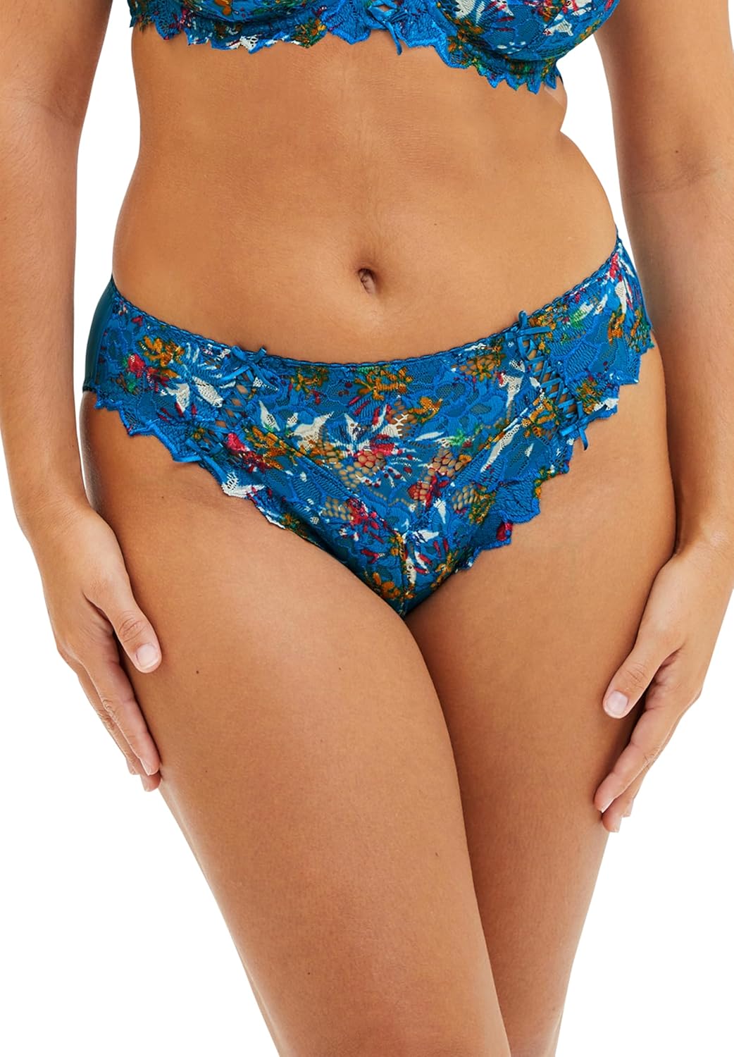 Sans Complexe Billet Doux – Slip de dessous moyen en dentelle imprimée et microfibre, certifié OEKO-TEX