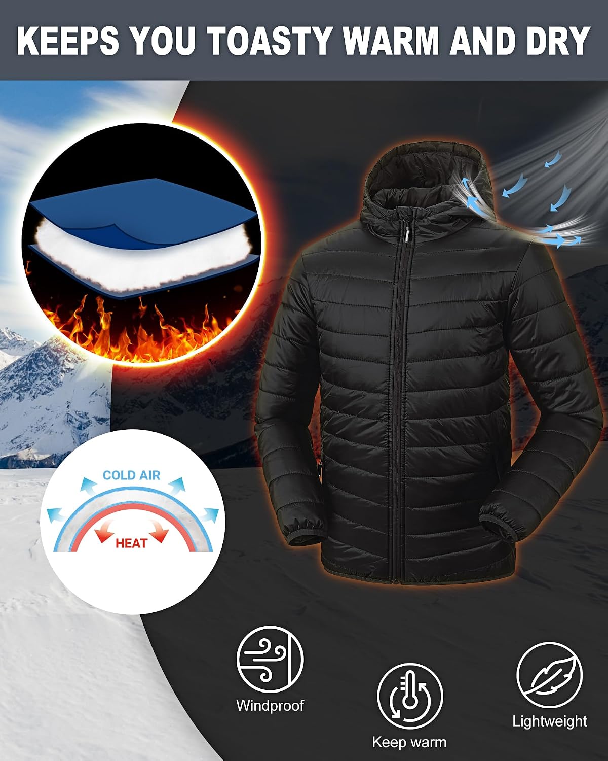 Thumbnail 5 de Outdoor Ventures Herren-Steppjacke, wasserfest