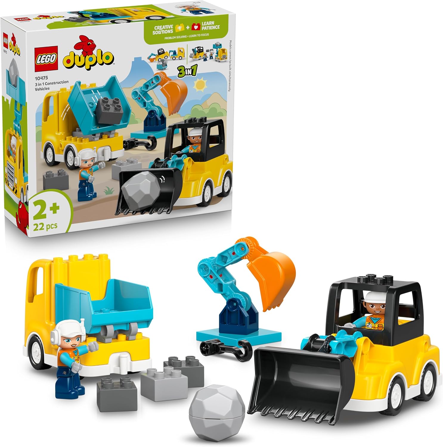Detalle de LEGO DUPLO 3 in 1 Construction Vehicles