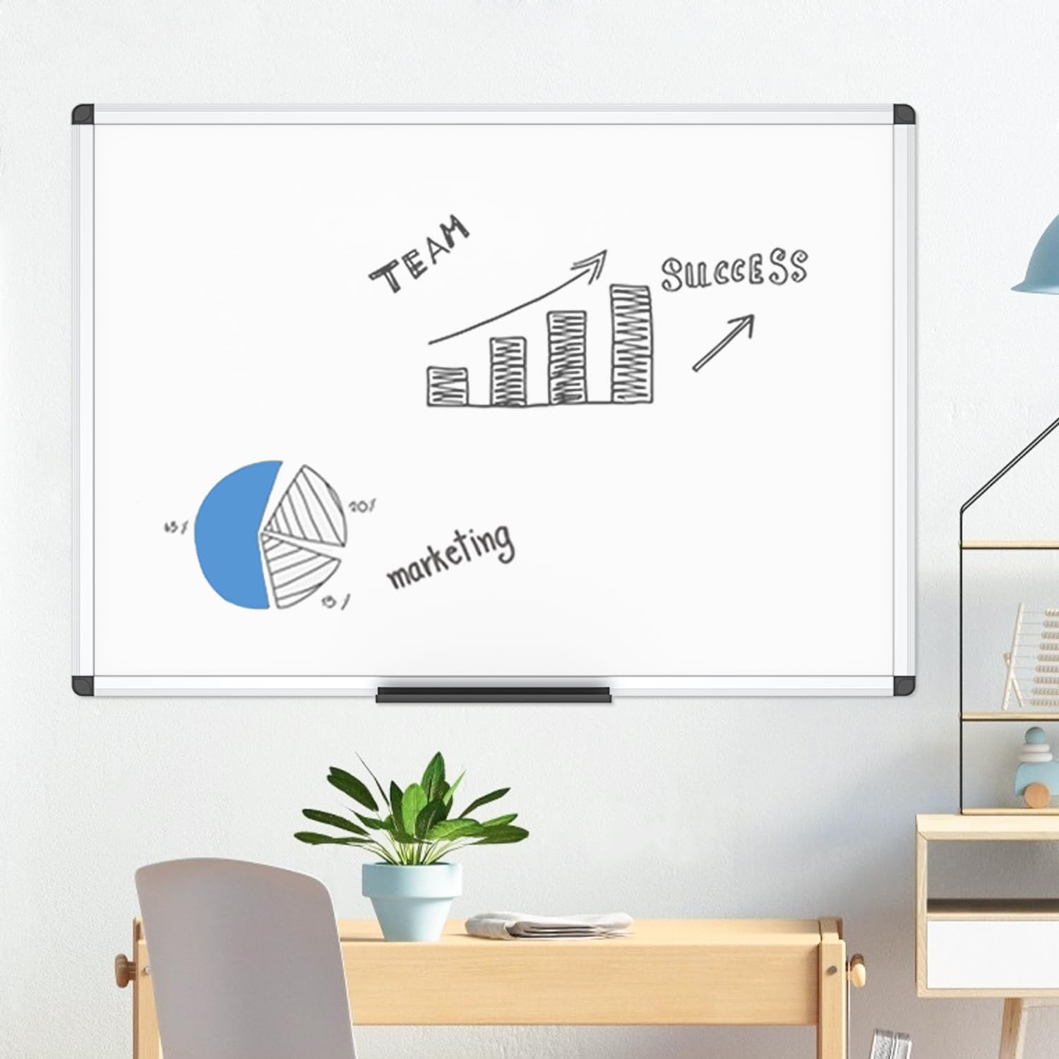 Thumbnail 5 de Dry wipe whiteboard 120 x 90 cm