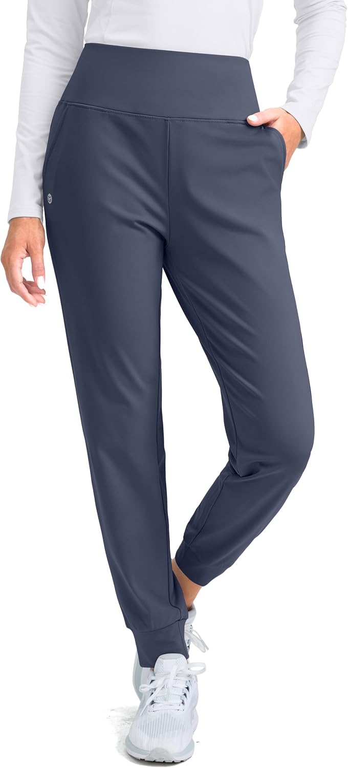 G Gradual Women's Fleece-Lined Joggers, High-Waisted Water-Resistant Winter Pants