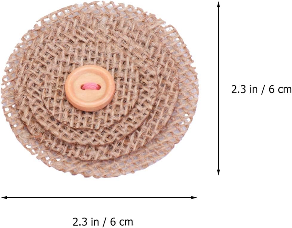 Thumbnail 3 de Healifty Rustic Burlap Flowers Decoration Set (24 pcs) for Wedding & DIY Crafts