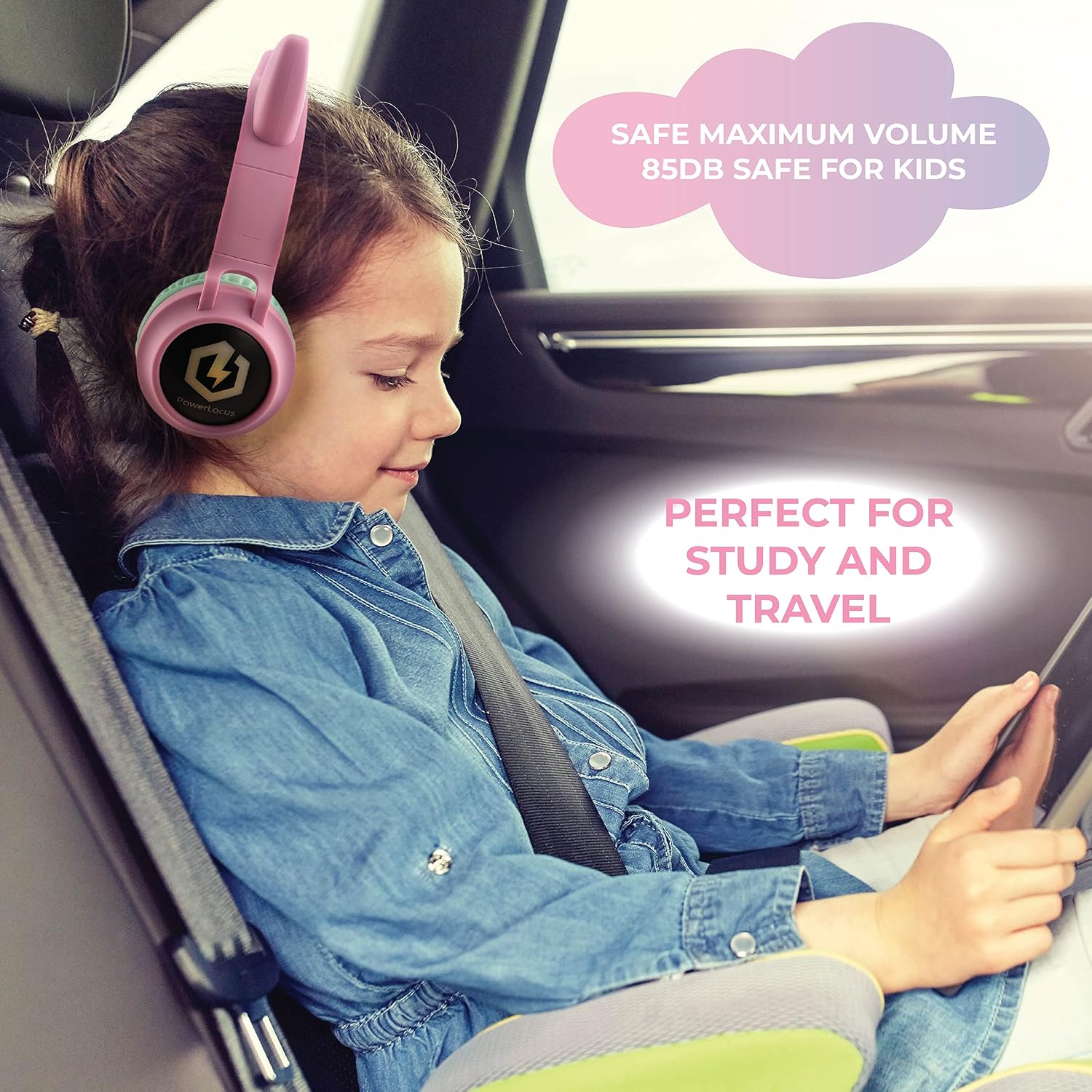 Detalle de PowerLocus Bluetooth kids headphones 15m