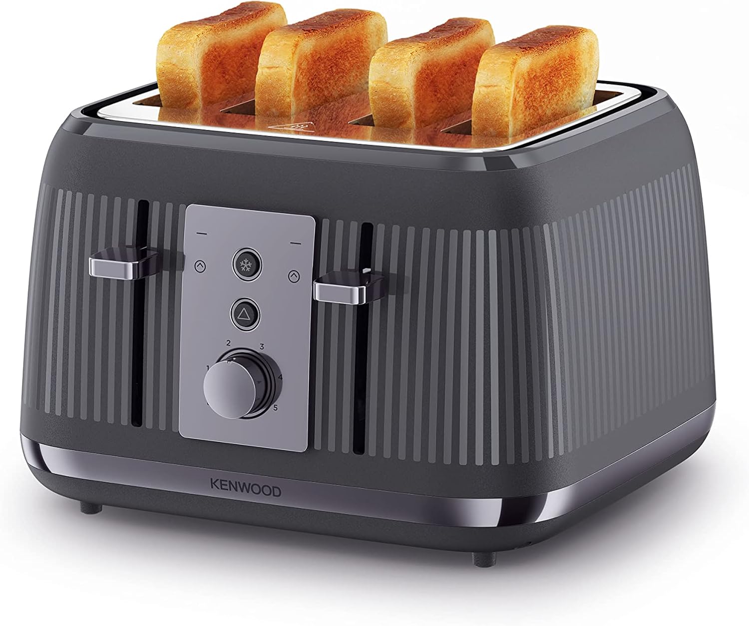 Thumbnail 3 de Kenwood Dusk Toaster 4-Slot (TFP30.000GY) – 1800W, 5 Browning Levels, Reheat, Defrost, Cancel, Slate Grey