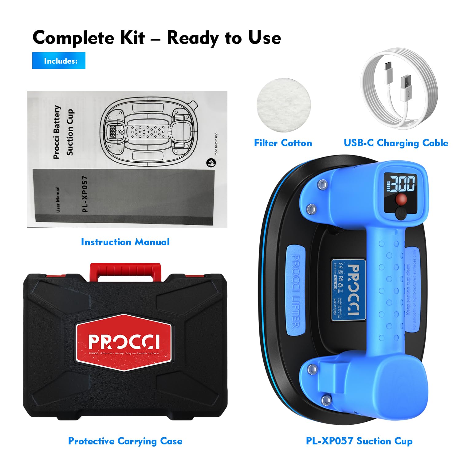 Thumbnail 6 de Procci Ventosa a batteria 300 kg per piastrelle
