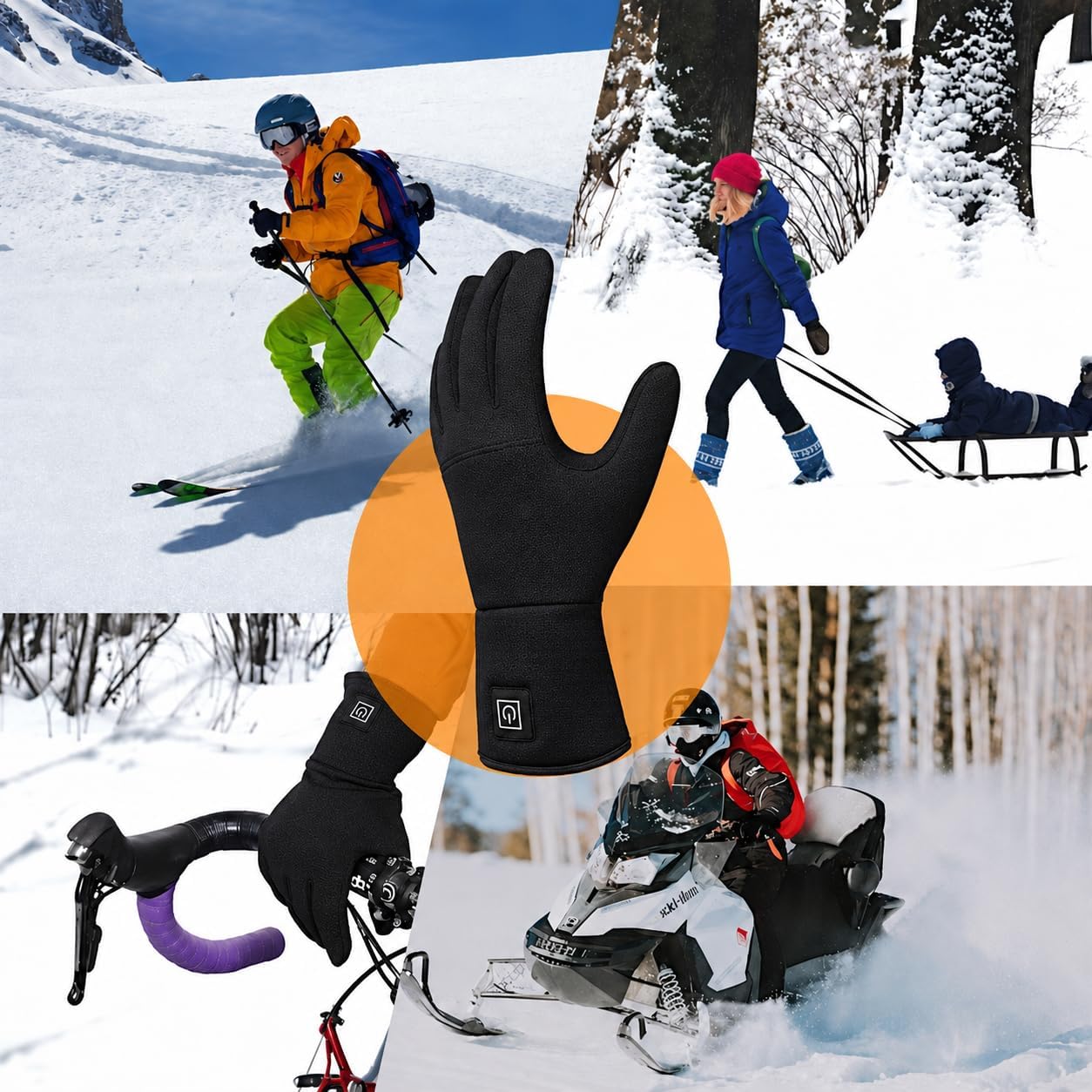 Detalle 1 de WEIVIOQ Heated Glove Liners, 2200mAh