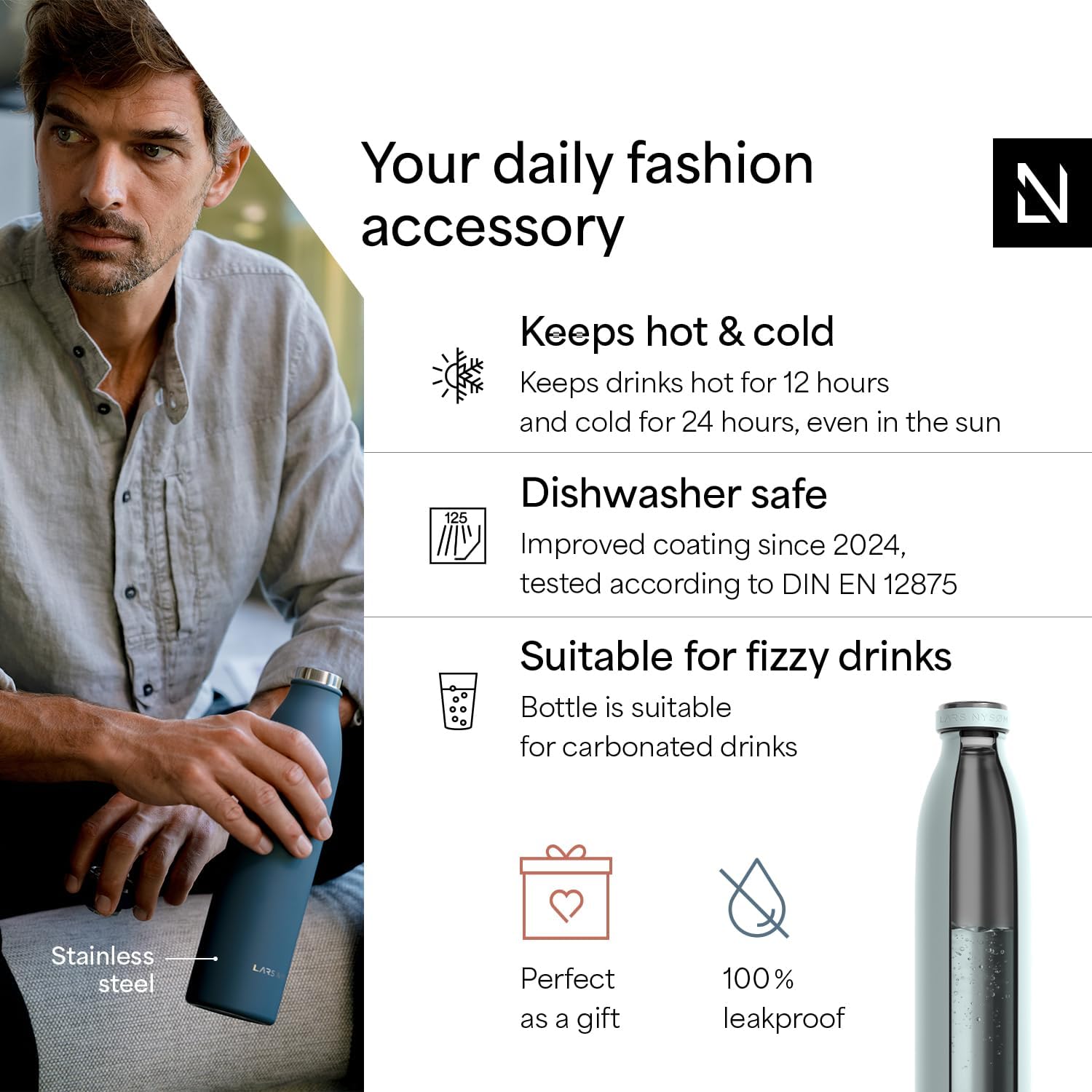 Thumbnail 1 de LARS NYSØM Ren insulated bottle 500ml