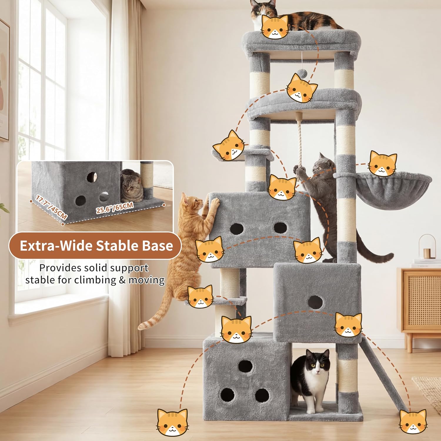 Detalle 2 de Heybly Cat Tree HCT061W