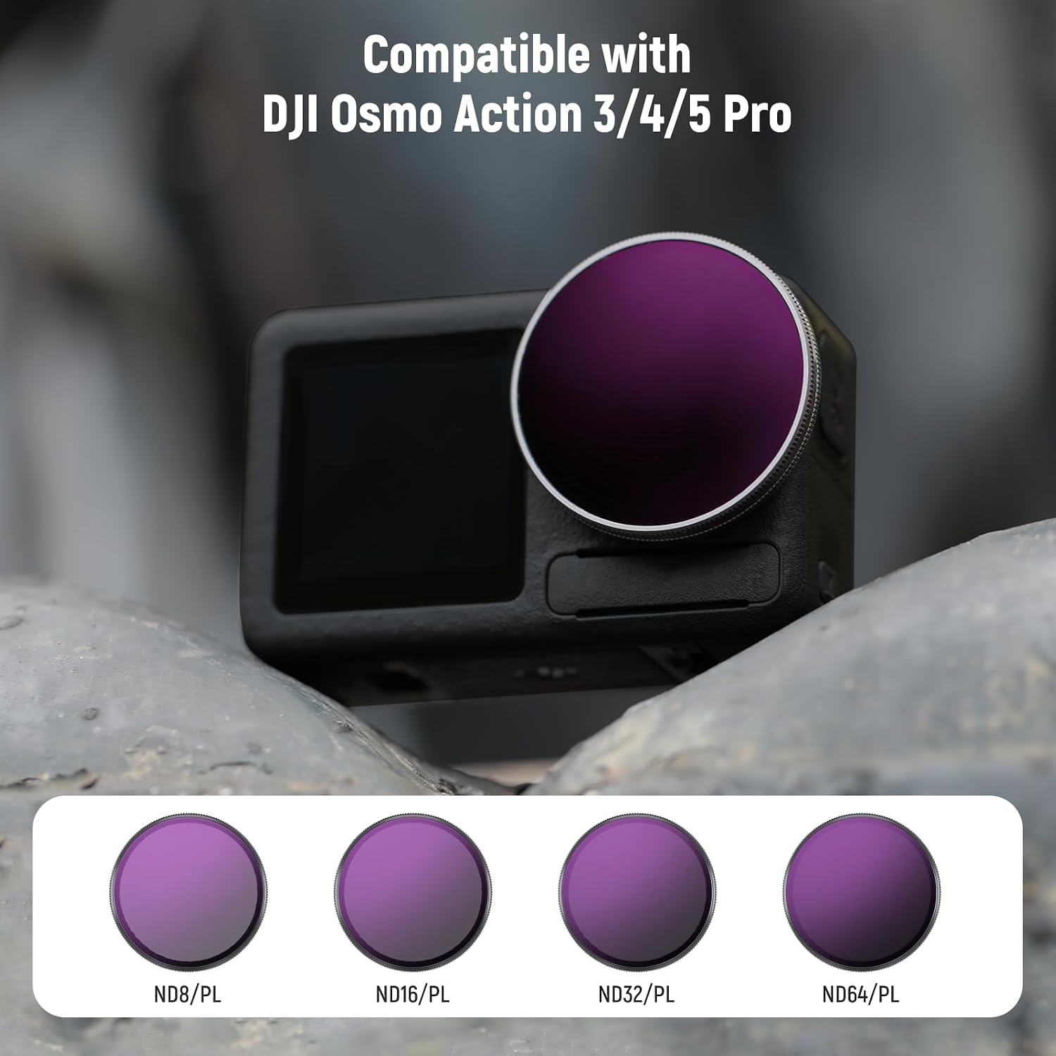 Detalle 2 de Filtres ND/PL NEEWER pour DJI Osmo Action
