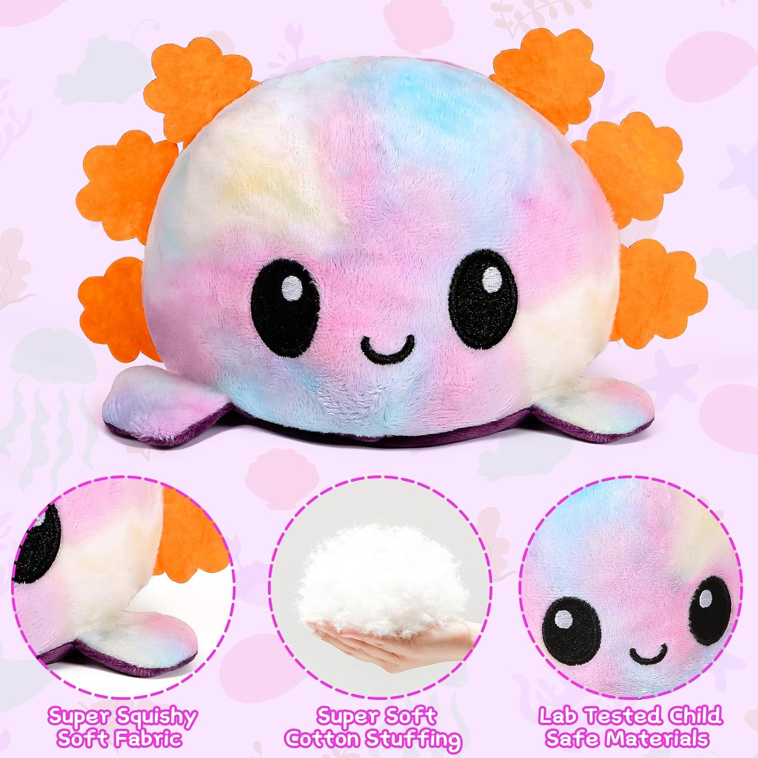 Thumbnail 1 de Thedttoy Reversible Axolotl Plush