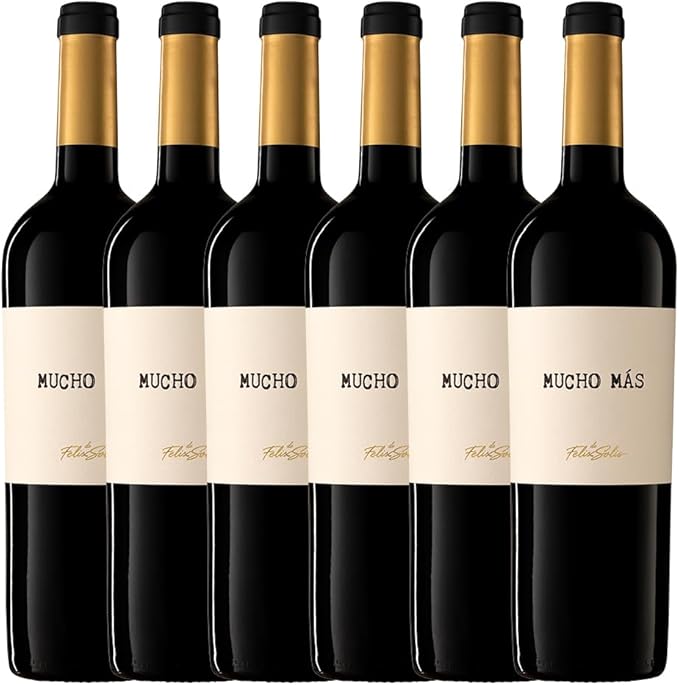 Detalle de Mucho Más Tinto 🍷 Pack de 6 Botellas Tempranillo-Shiraz