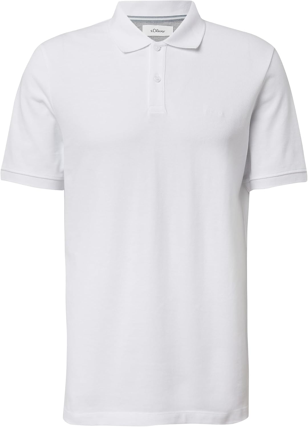 Detalle de s.Oliver Poloshirt mit kleinem Label-Print – Regular Fit, Piqué-Baumwolle