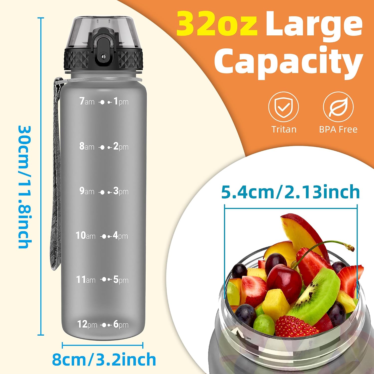 Thumbnail 4 de Oldley 1L Sports Water Bottle with Straw ⌚💧