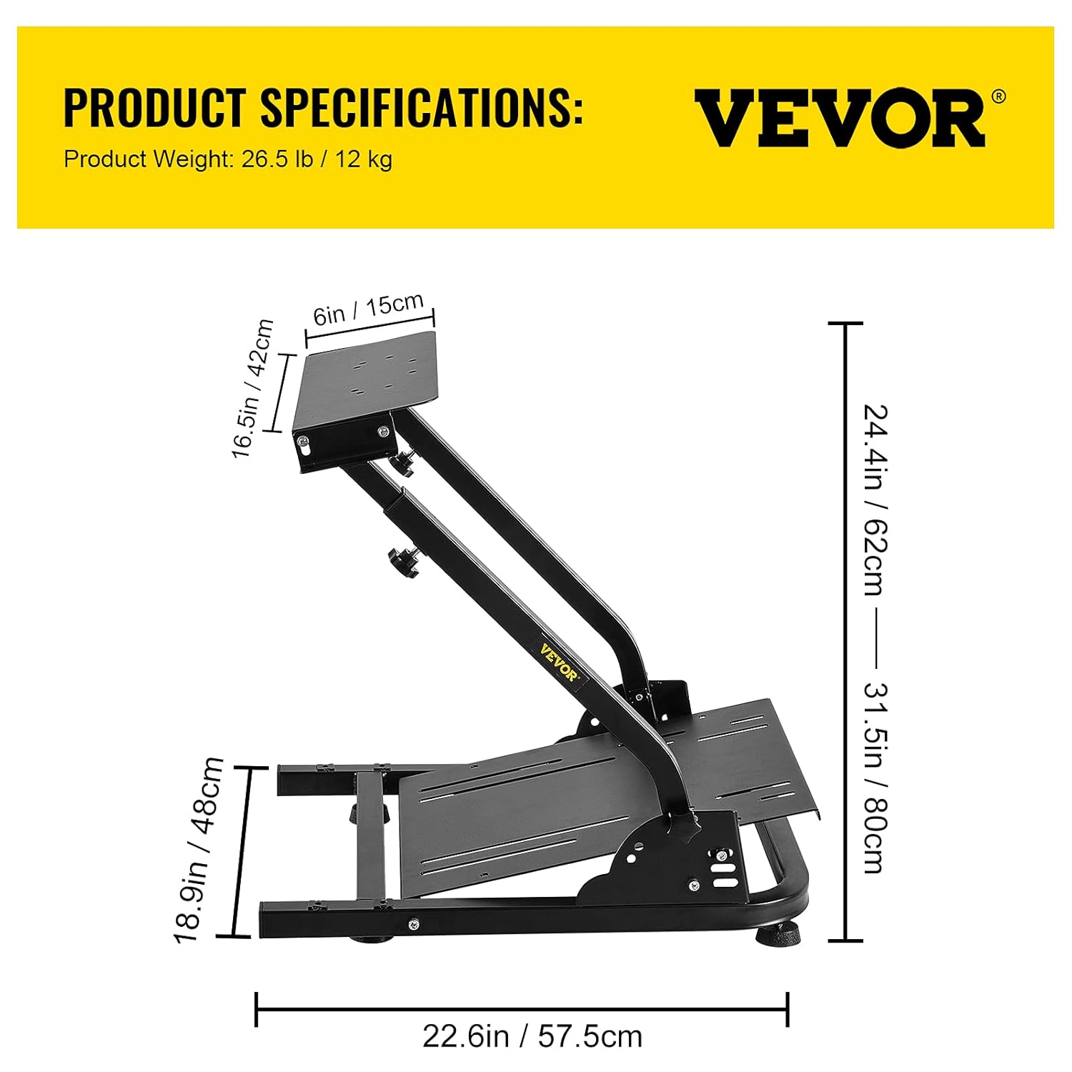 Thumbnail 6 de VEVOR Simulation Racing Lenkradhalter für G29/PS4/PC Pro V2 – höhen- und winkelverstellbarer Ständer für Racing-Simulator