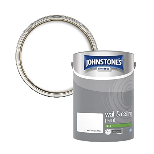 Thumbnail 1 de Johnstone's Silk Wall & Ceiling Paint – Pure Brilliant White, 5L