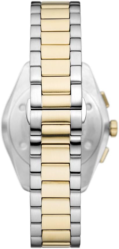 Detalle de Emporio Armani Montre pour Hommes – Montre chronographe quartz 43 mm, acier inoxydable bicolore